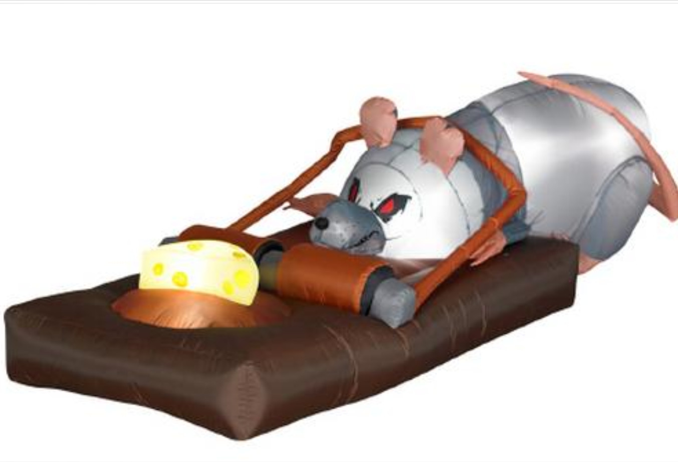 Gemmy Halloween Inflatable Animated Rat Trap 7FT Long Prop