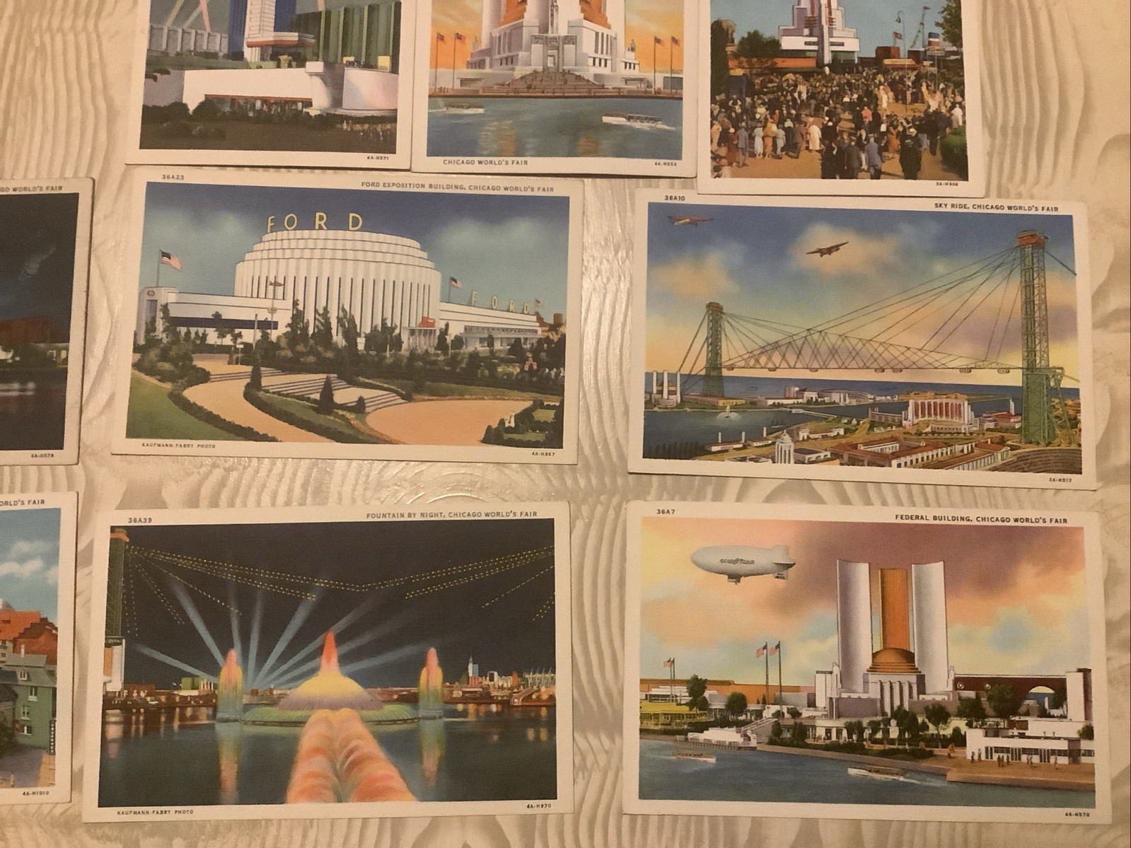 (10) Different Post Cards from the 1933 Chicago World's Fair very Nice UNUSED