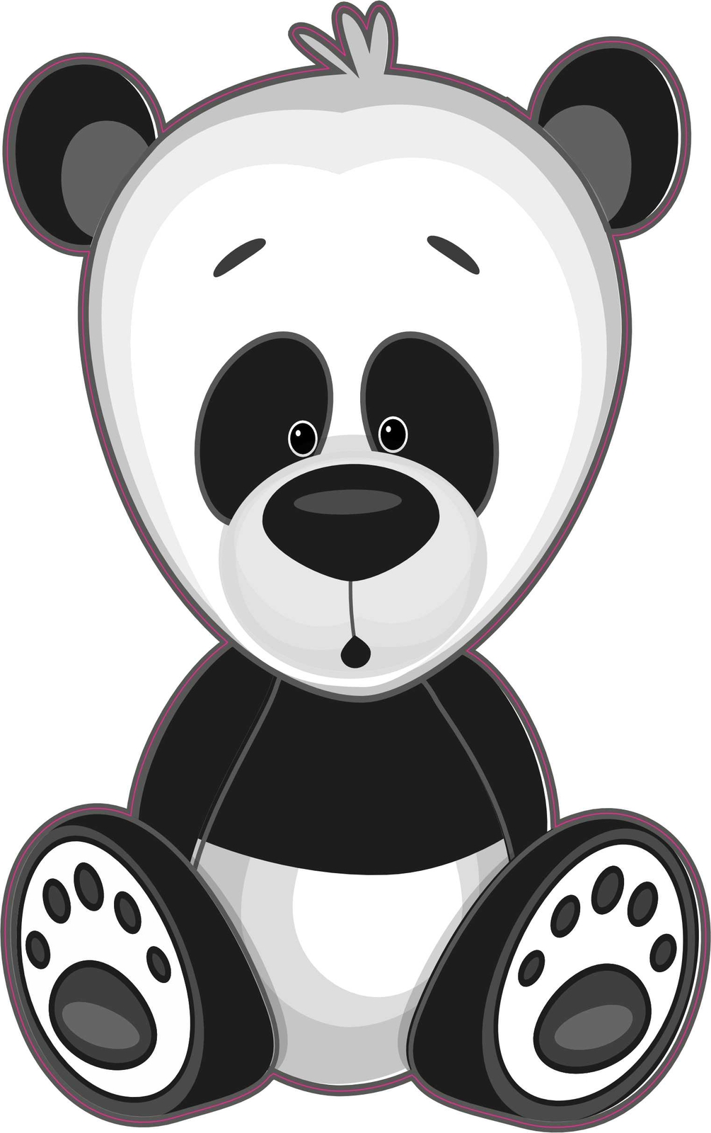 5in x 8in Panda Vinyl Sticker Car Truck Vehicle Bumper Decal