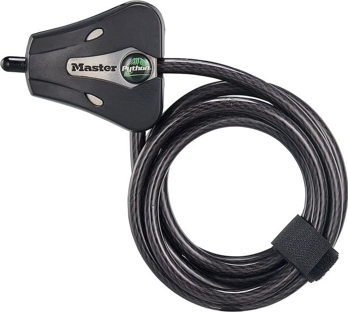 Master Lock 6-Foot Python Cable Lock, Outdoor, 6' x 5/16