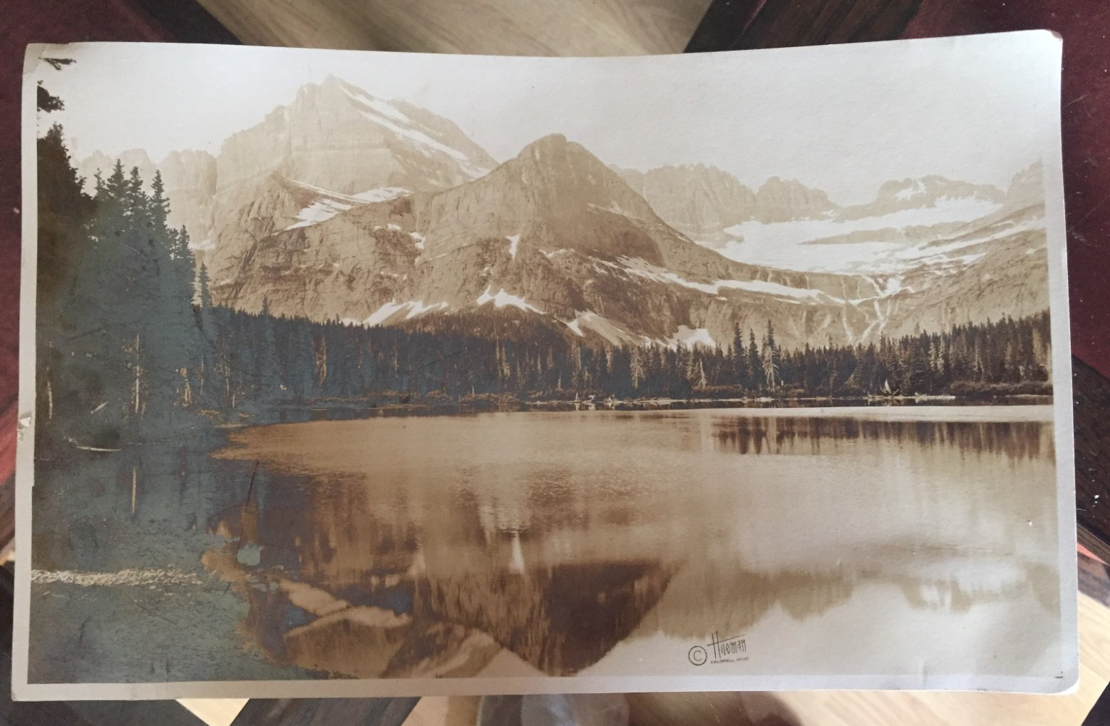 T.J. Hileman Photogravure Kalispell Montana Lake Josephine Glacier Nat Park Old T.J. Hileman Photogravure Kalispell Montana Lake Josephine Glacier Nat Park Old