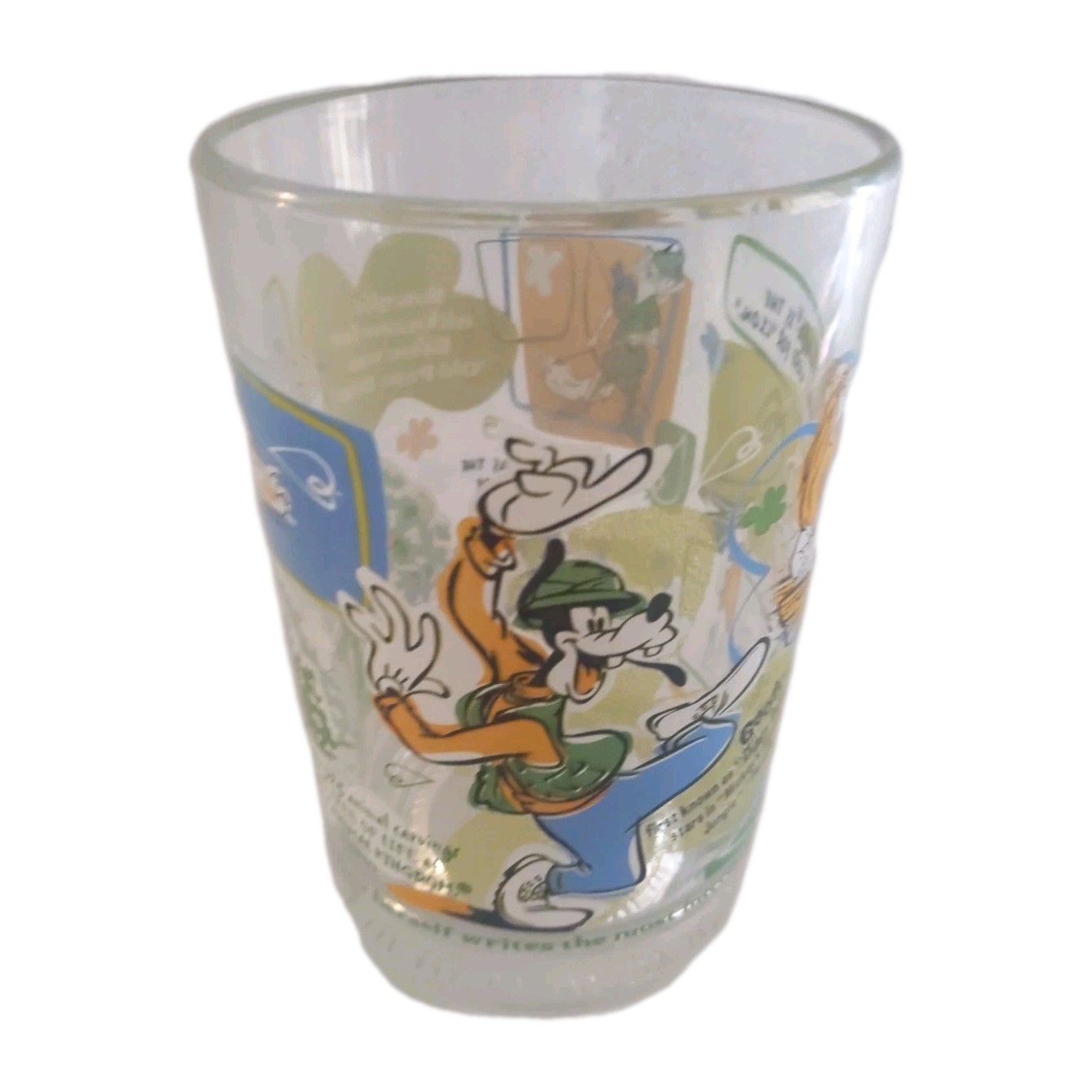 Walt Disney World 100 Years Of Magic McDonalds Glass Goofy Facts 2002 Vintage