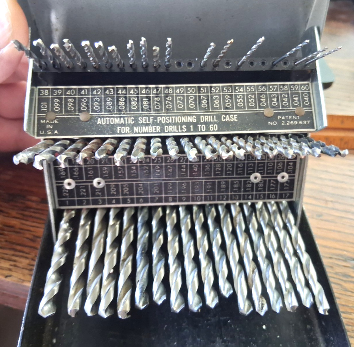 VTG Craftsman Tools 6708 Drill Bit Set 60pc. Automatic Index Case, Original