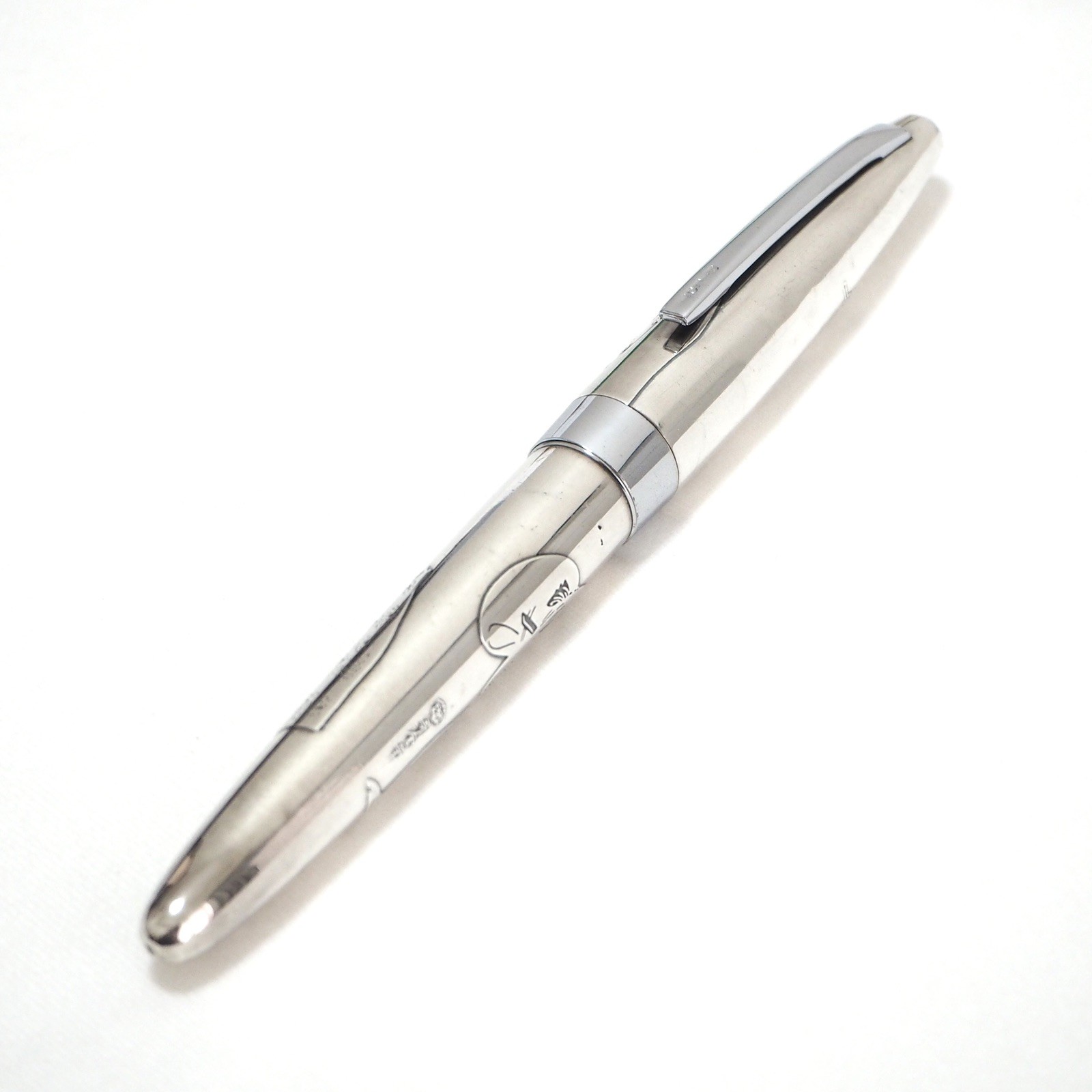 PILOT Custom Silvern 18K Sterling Silver Ukiyo-e Bijinga Fountain Pen w CON40