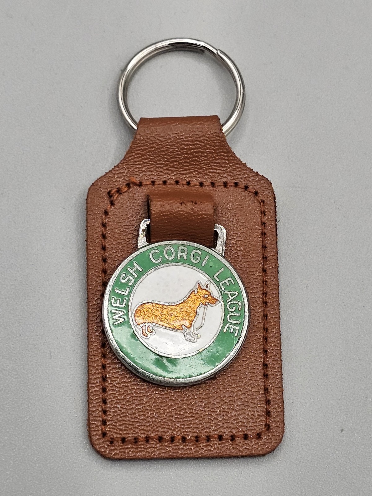 Pembroke Welsh Corgi Club of America 1983 Corgi League Keychain Souvenir Vtg 80s