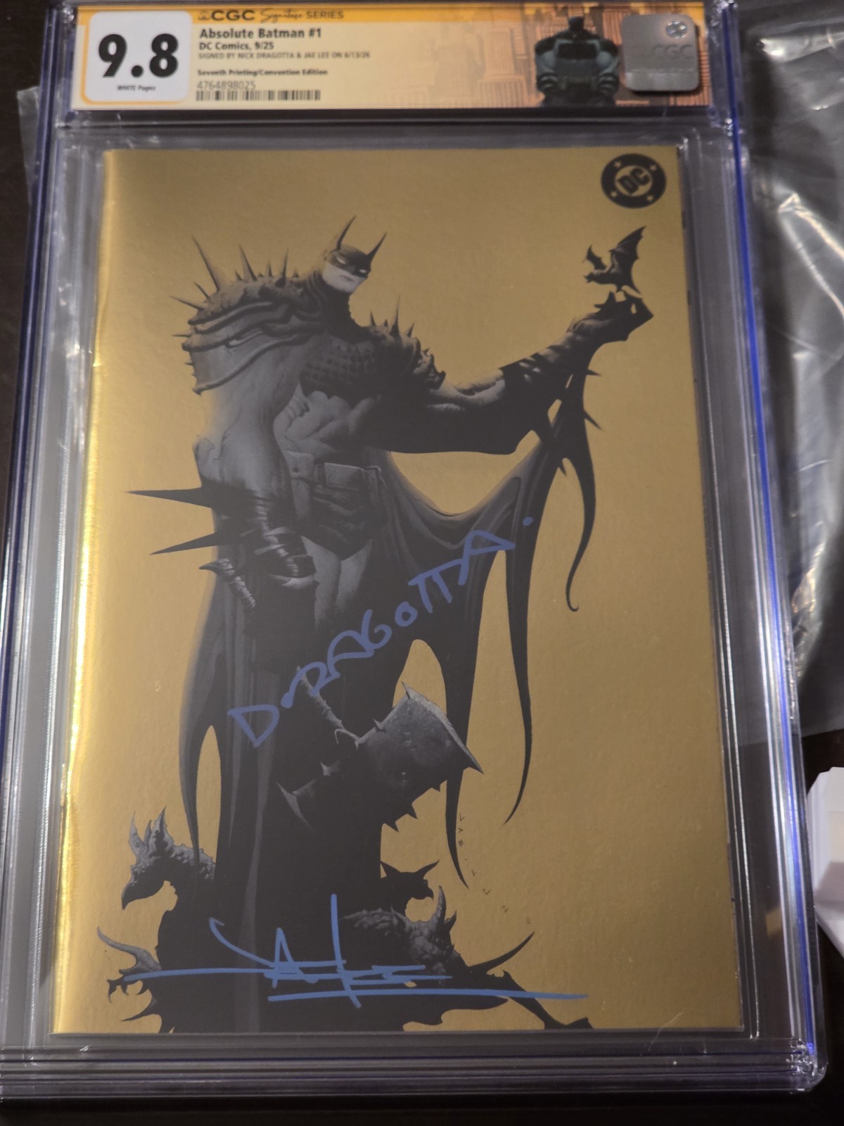 Absolute Batman #1 SDCC Jae Lee Foil CGC 9.8 Signed JaeLee /Dragotta Cust Label