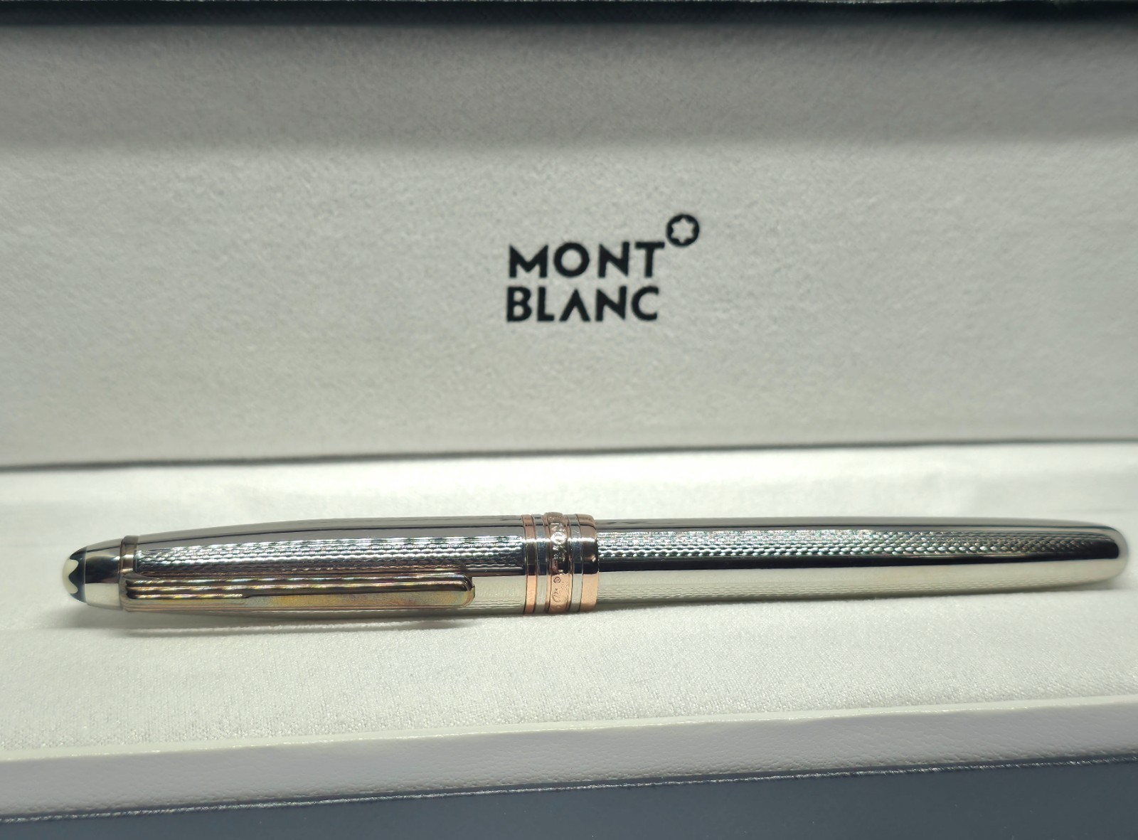 Vintage Montblanc Solitaire Silver Rose Gold Pen Free World Wide Shipping Vintage Montblanc Solitaire Silver Rose Gold Pen Free World Wide Shipping