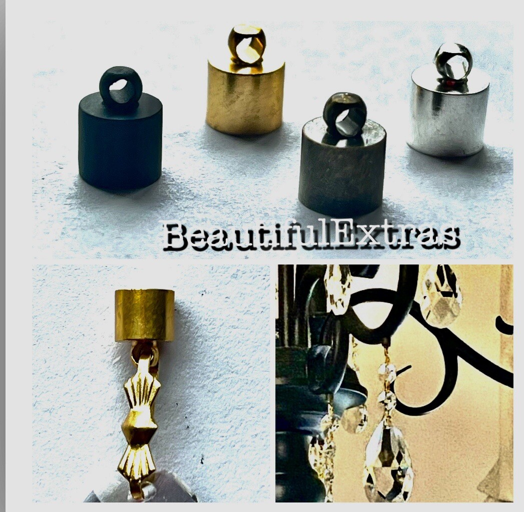 12 - HANGING MAGNETS / FLAT BLACK /FOR DIY CHANDELIER MAGNETIC CRYSTALS & CHARMS