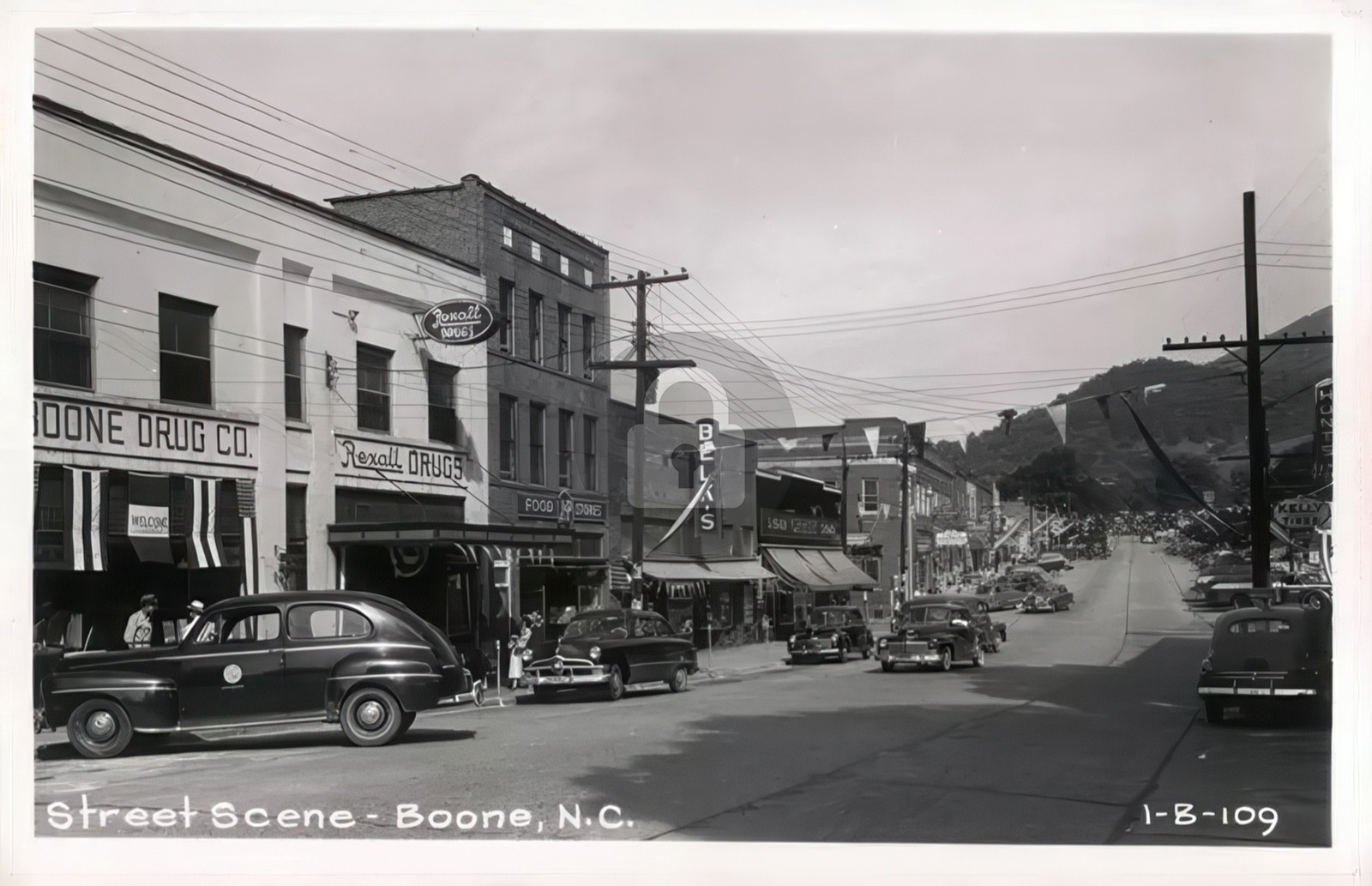 Boone NC North Carolina Main Street Scene 1940s RPPC Photo Postcard COPY