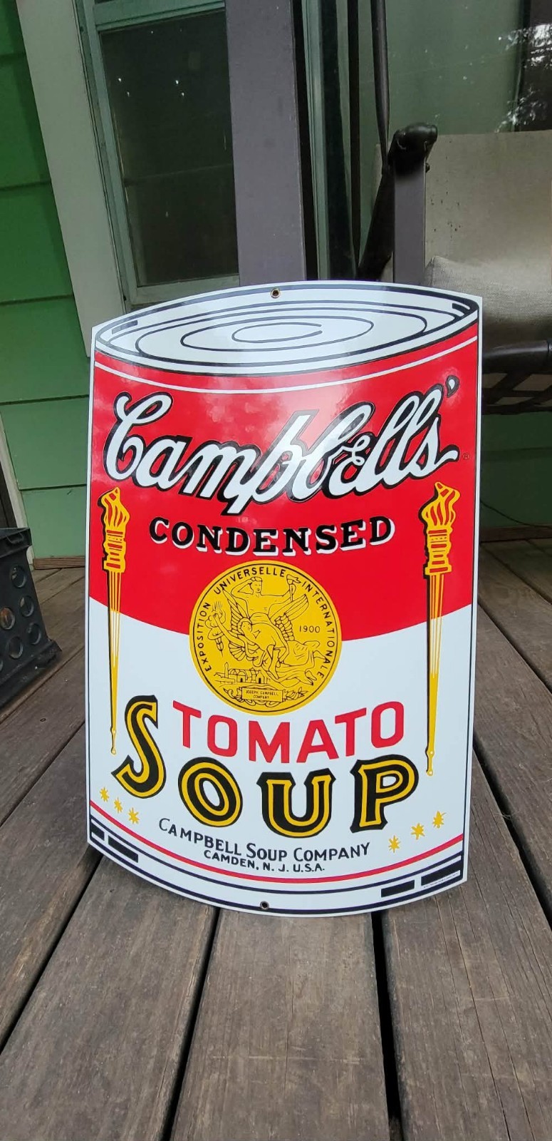 Campbell's Tomatoe Soup Porcelain Sign Campbell's Tomatoe Soup Porcelain Sign