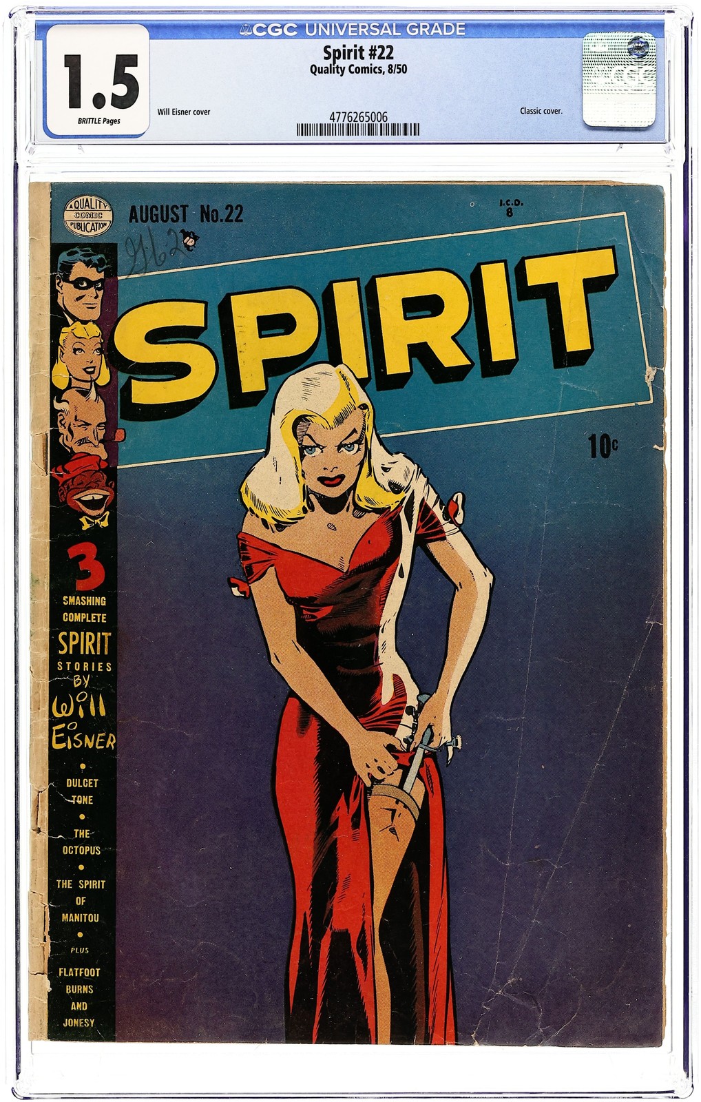 Spirit #22 CGC 1.5 1950 4776265006