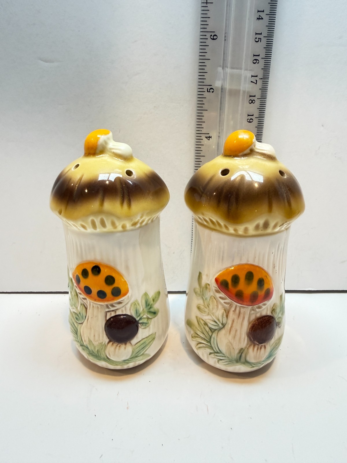 1970\'s Sears & Roebuck Merry Mushroom Salt and Pepper Shakers Vintage Set