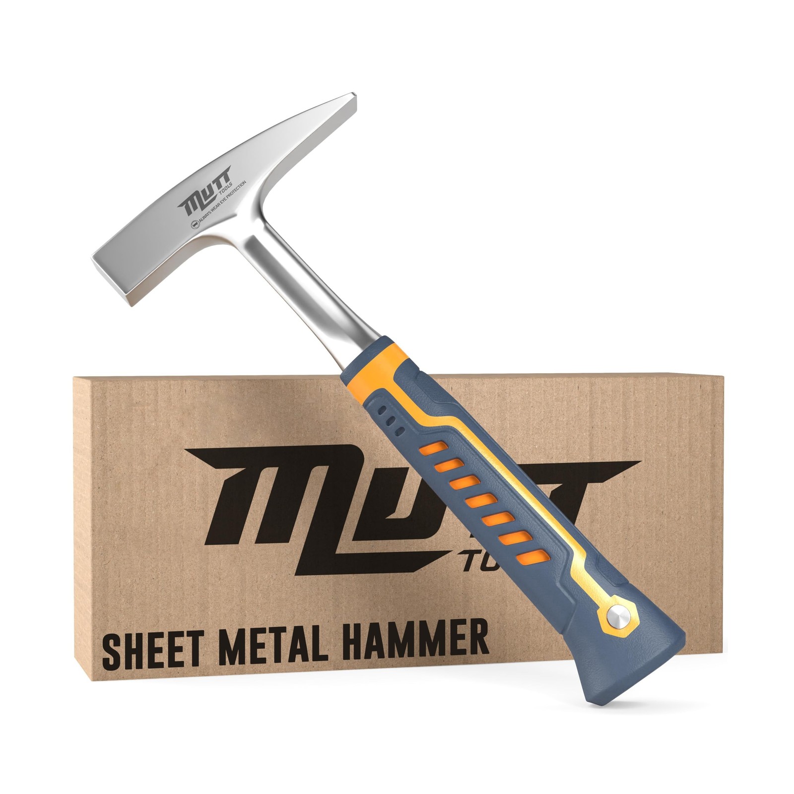 Mutt Tools 18oz Sheet Metal Hammer - Professional Tinners Hammer for Metal Sh...