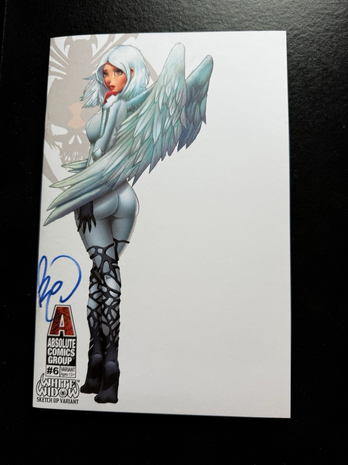 White Widow #6 Sketch Up Variant Signed by Benny R Powell - Beautiful cover