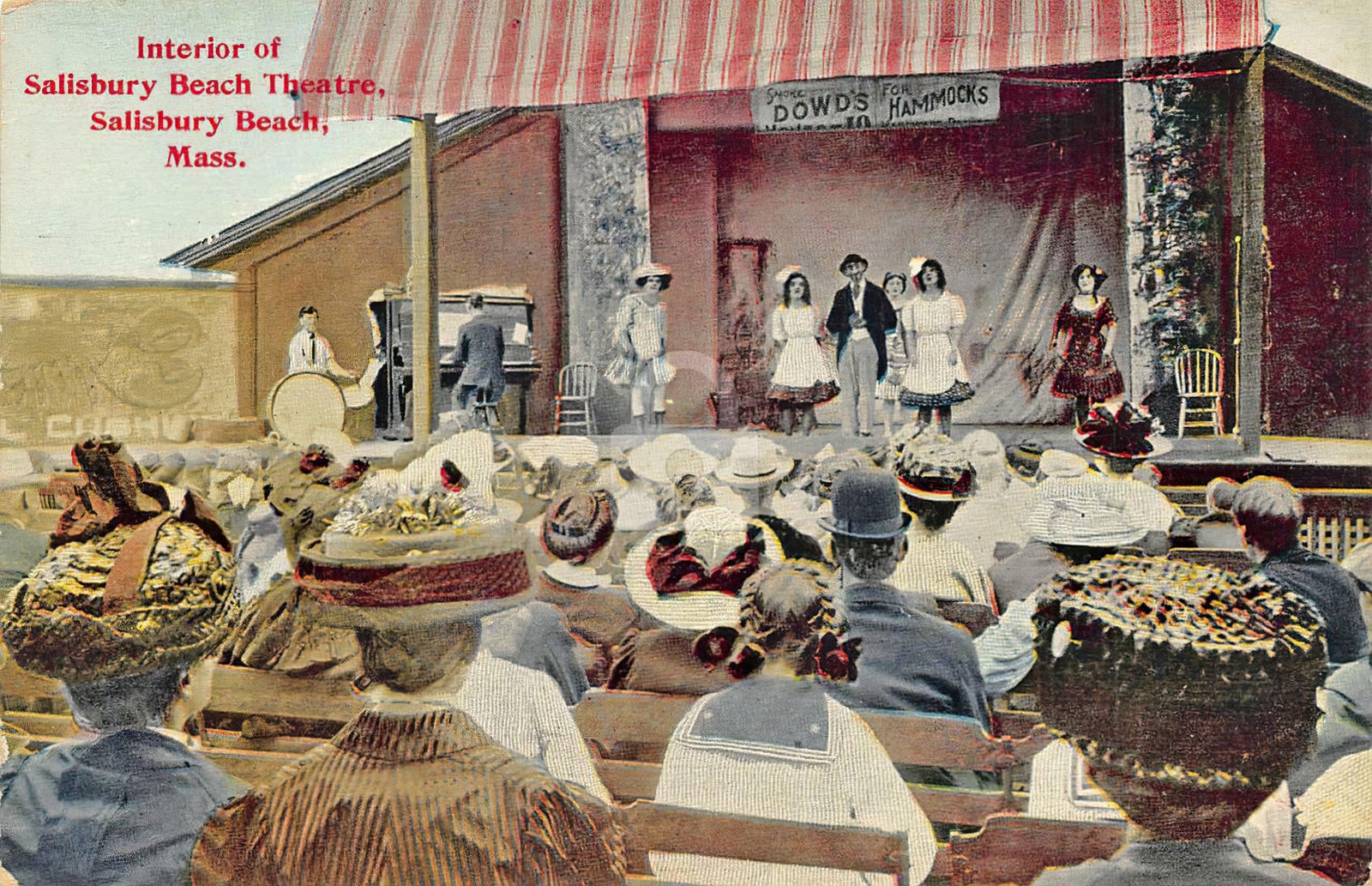 Interior of Salisbury Beach MA Massachusetts Theatre Postcard Copy