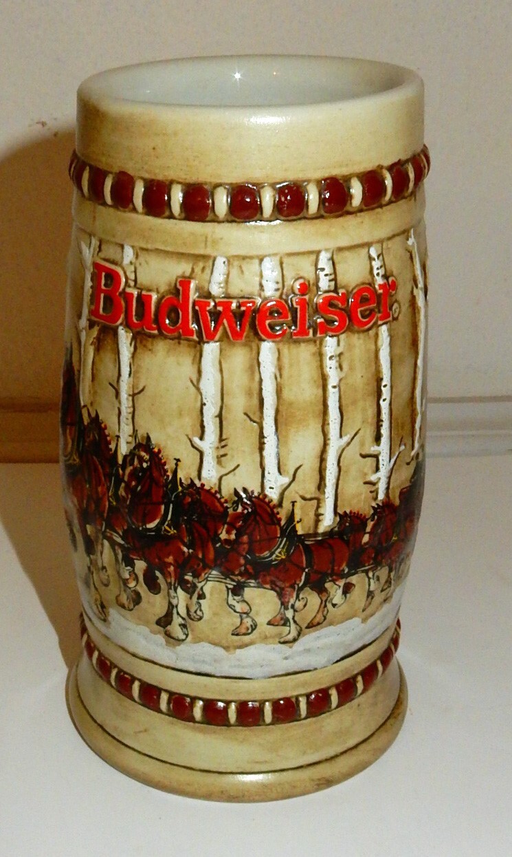 Budweiser 1981 Holiday Stein CS50 Snowy Woodlands