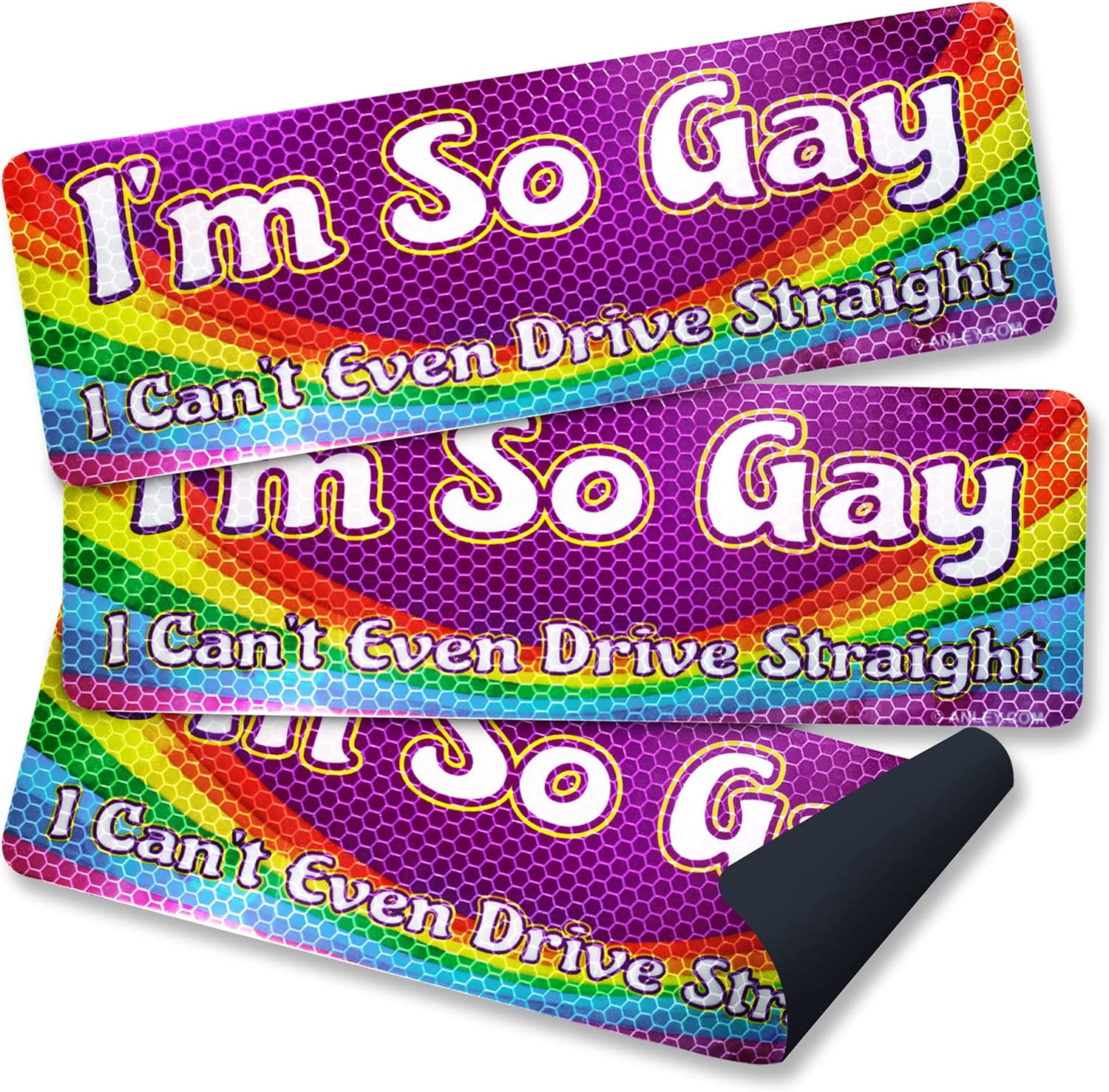 I'M so Gay I Can'T Even Drive Straight Car Magnet Signs - Reflective Truck & Veh