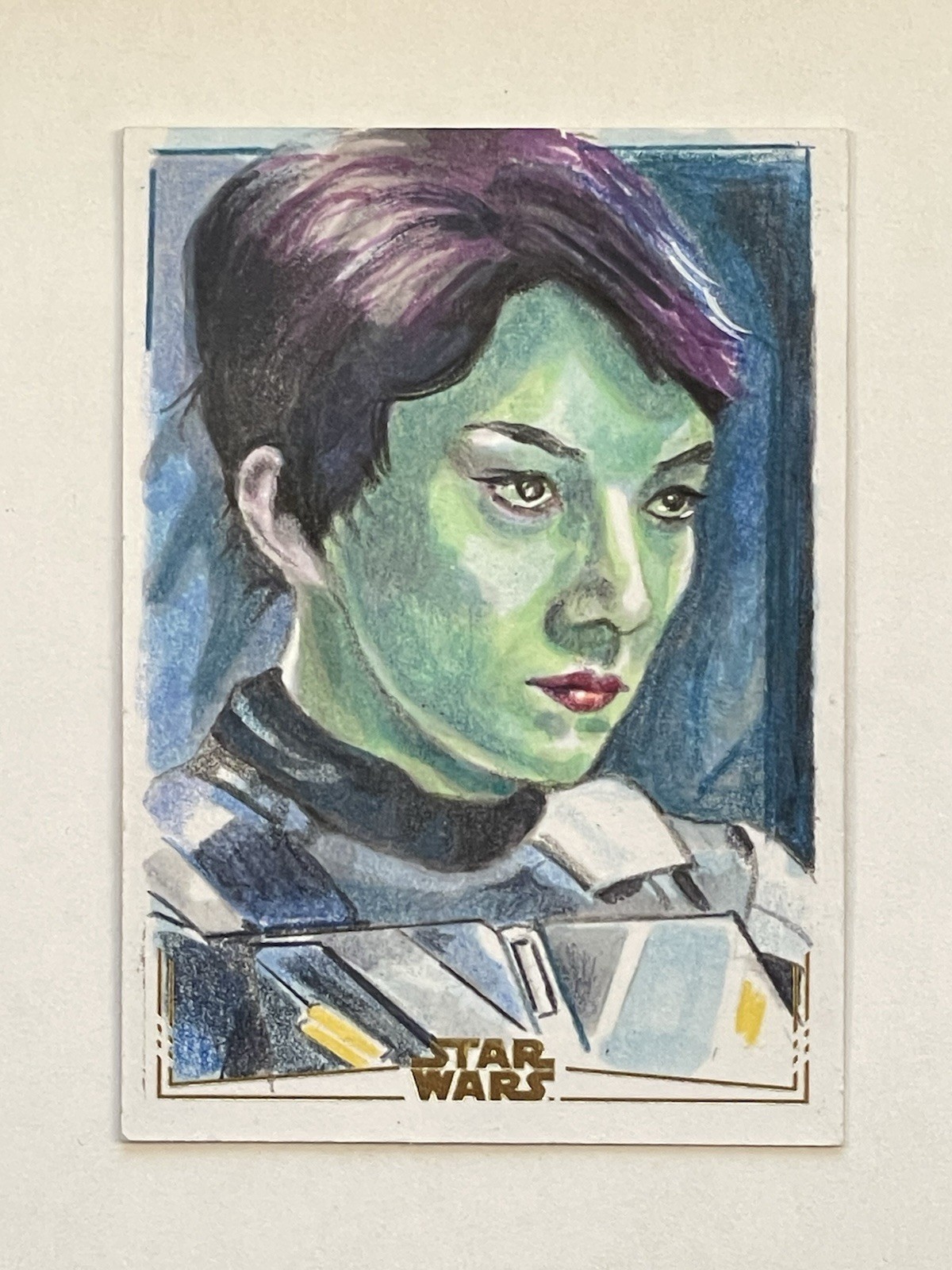 2025 Star Wars Galaxy - Sabine Wren - 1/1 Gold Foil Sketch Card by Marcia Dye