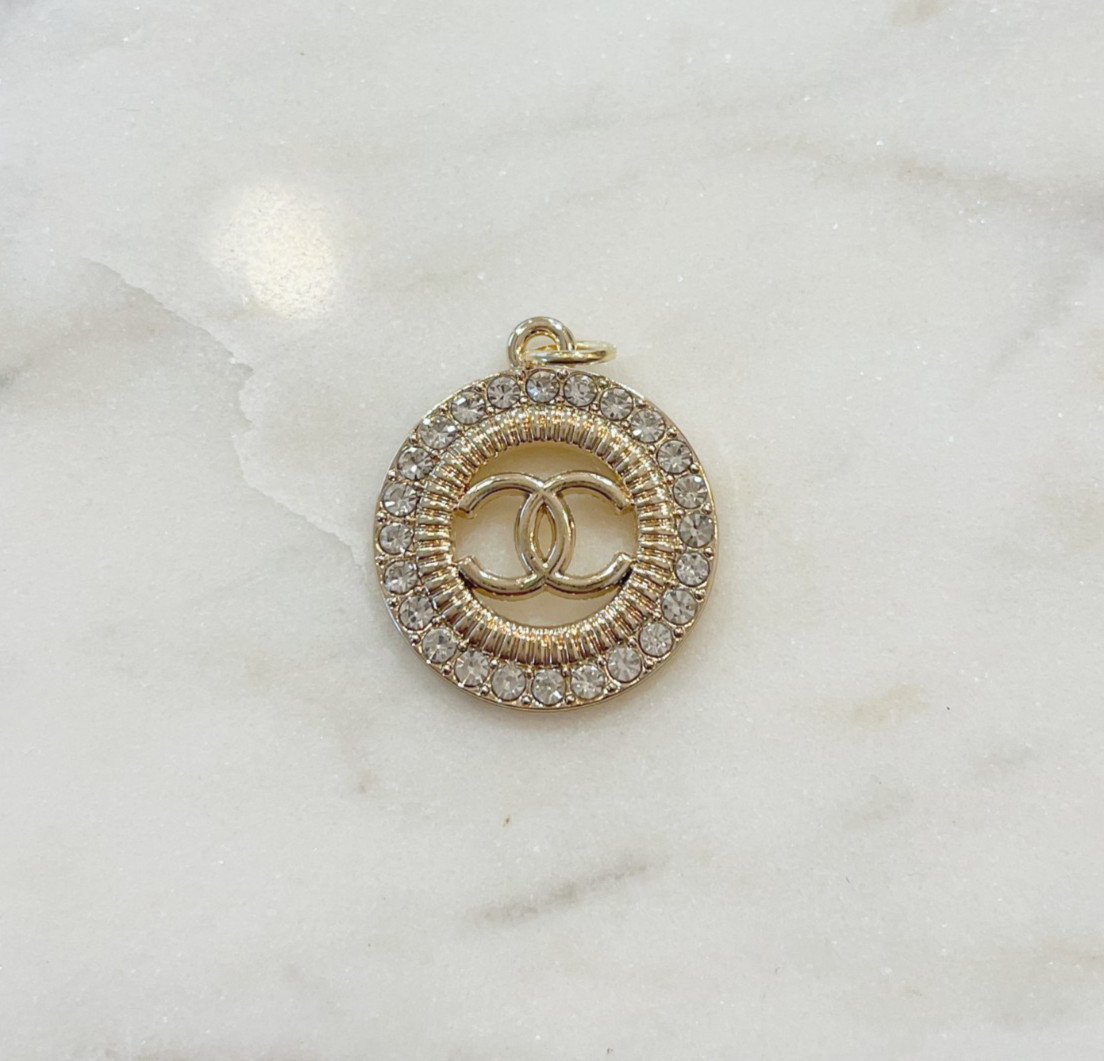 Designer Rhinestone Gold 23mm | set of 1 Designer Rhinestone Gold 23mm | set of 1