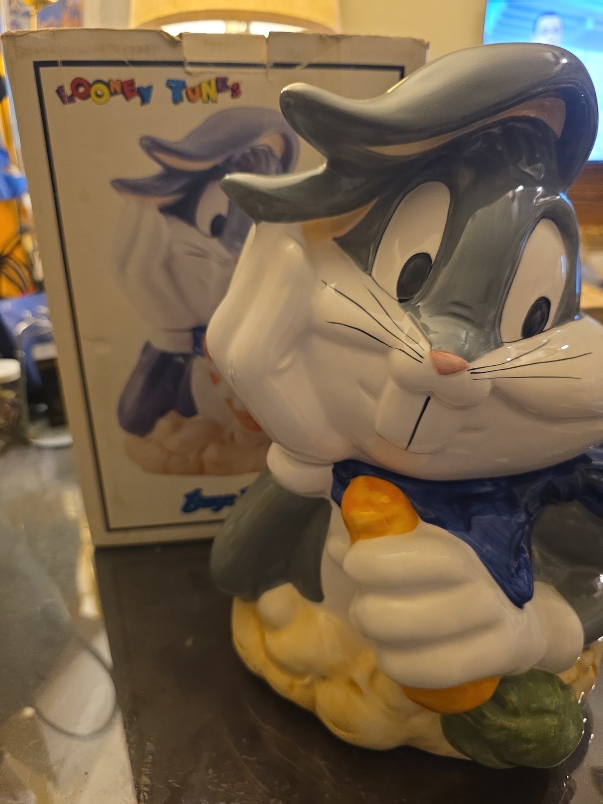 Warner Bros. LOONEY TUNES BUGS BUNNY Collectible Cookie Jar 1993 NIB