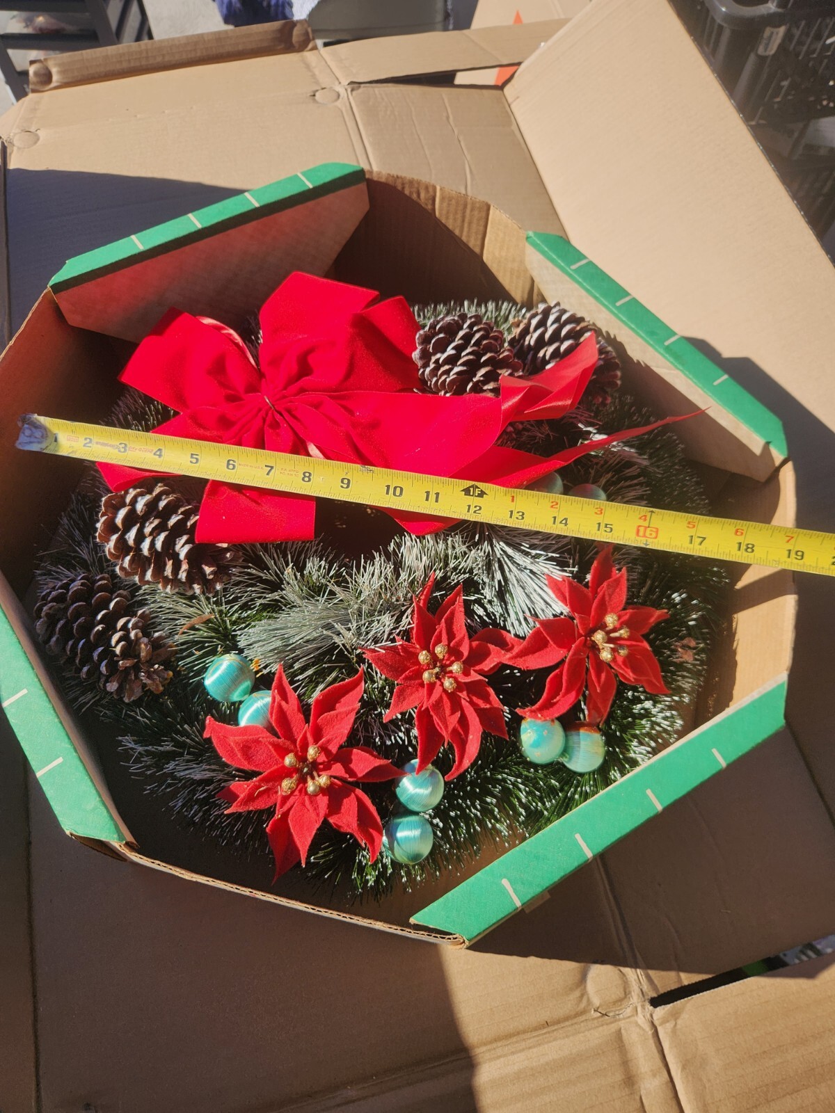 Lot Of Vintage 70s Christmas Wreath Jingle Bells, Sets Of Holiday String Lights