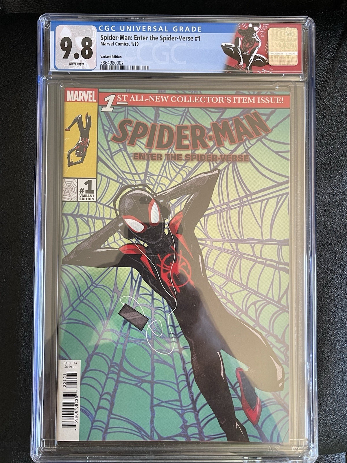 Spider-Man: Enter The Spider-Verse #1 CGC 9.8 1st Print 1:10 Variant Miles Label