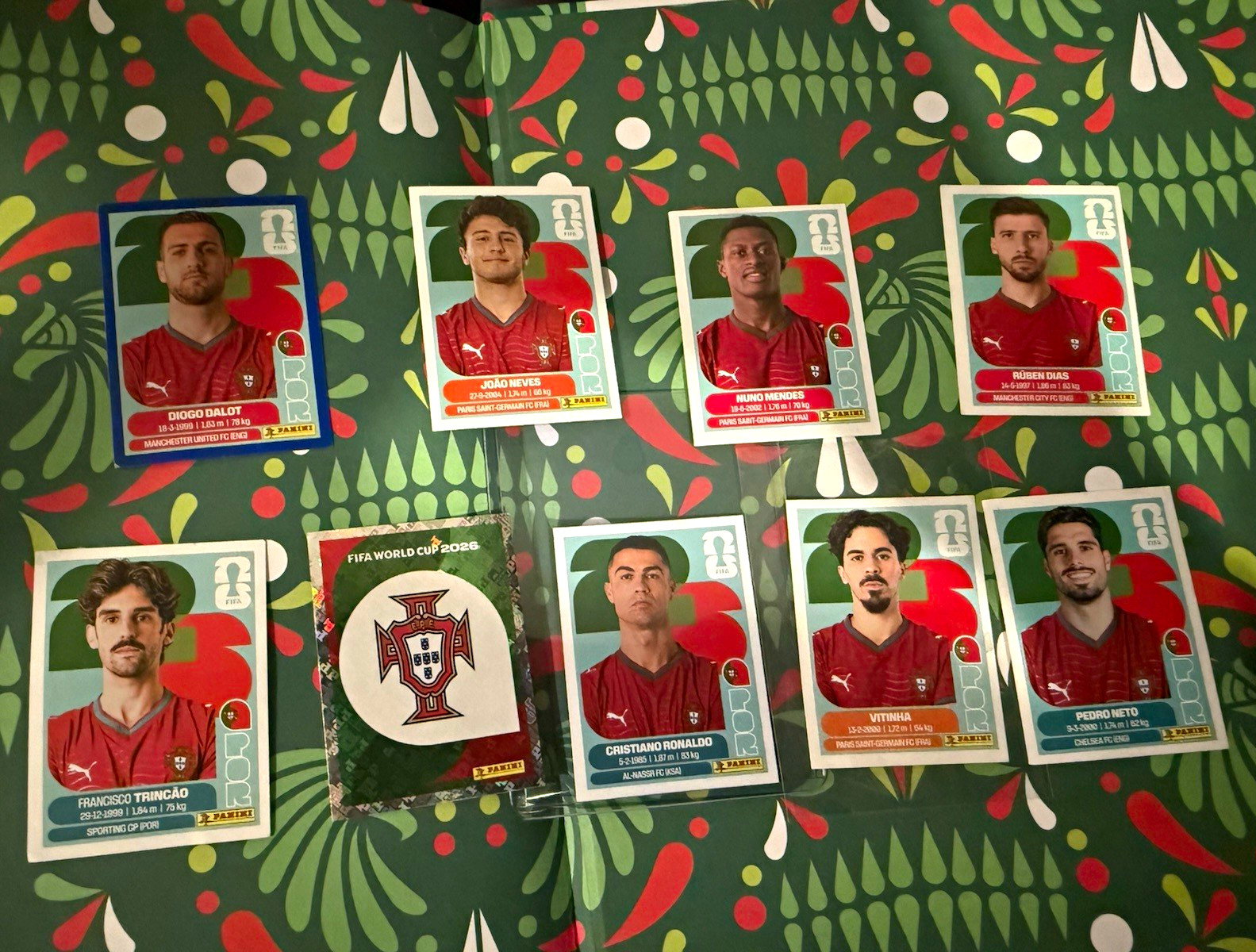 Panini FIFA World Cup 2026 Portugal Stickers Lot of 9