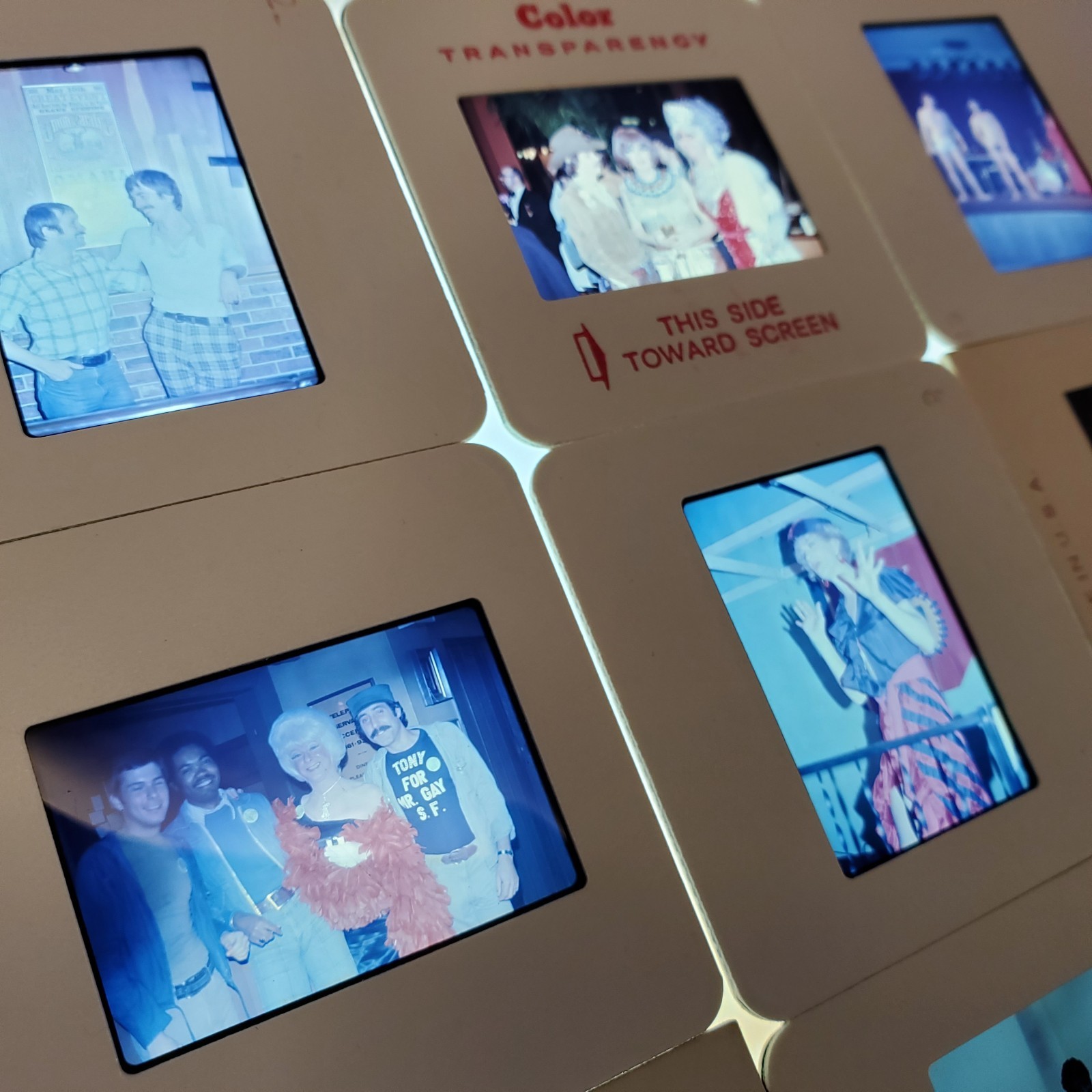 VTG 1970s San Francisco Gay Interest Drag Queen Pageant 35mm Slides Lot Box