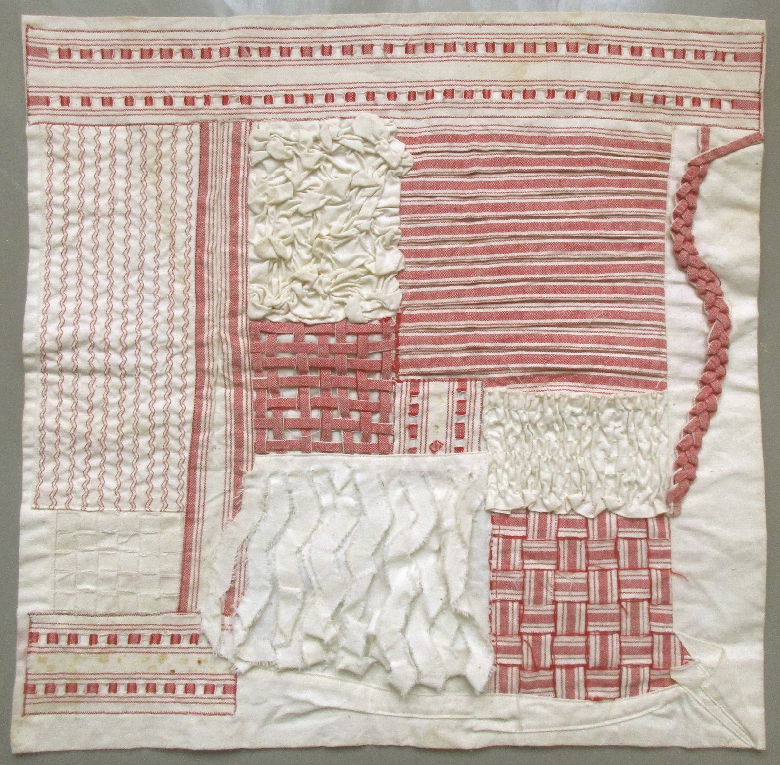 EXTRAORDINARY ANTIQUE NEEDLEWORK SAMPLER SEWING TECHNIQUES EMBROIDERY