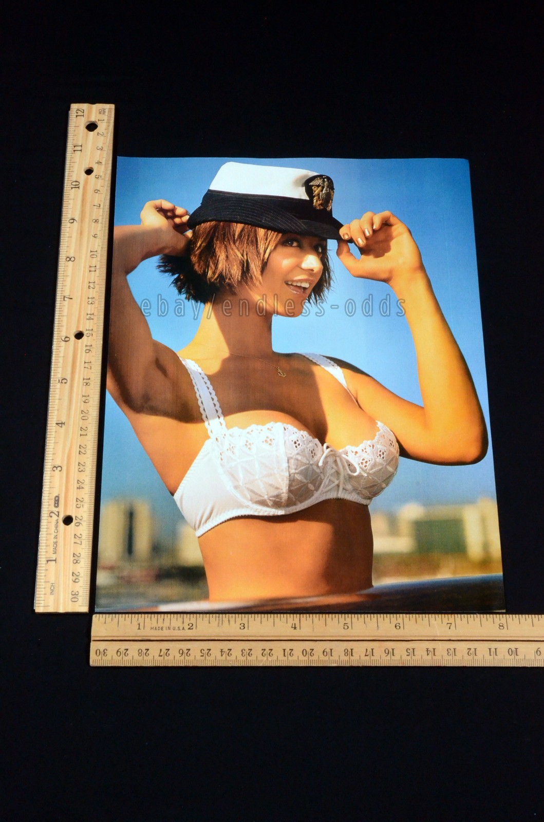 2002 Catherine Bell JAG Navy Pinup Magazine Page Print Ad Poster