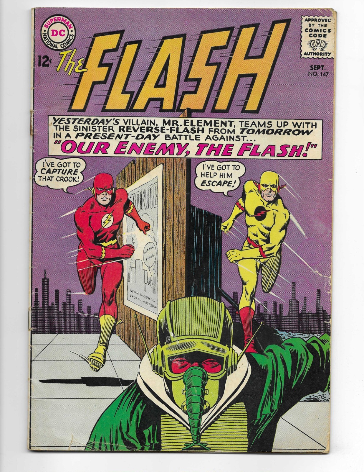 Flash 147 1964 DC Comics VG- 3.5 2nd App Professor Zoom Mr. Element