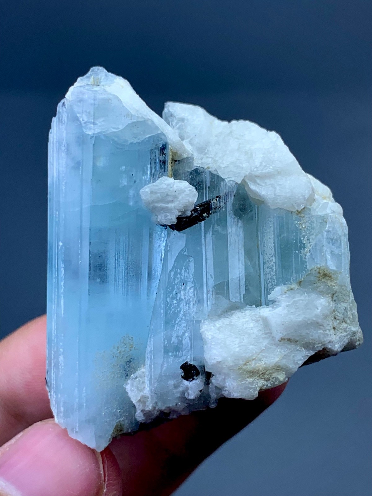 Natural Aesthetic Aquamarine Tourmaline Garnet Specimen Pakistan (165 carats)