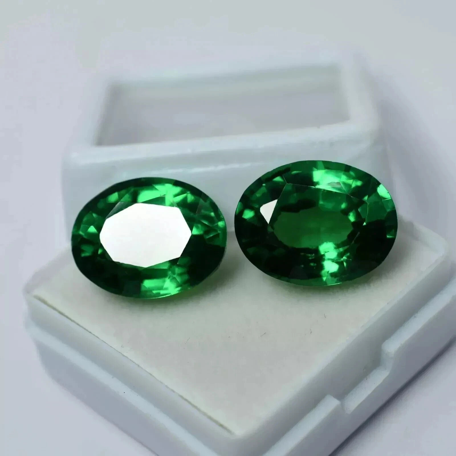 Natural Colombian Emerald Pair 19.60 Ct Loose Gemstone EGL CERTIFIED Oval Cut