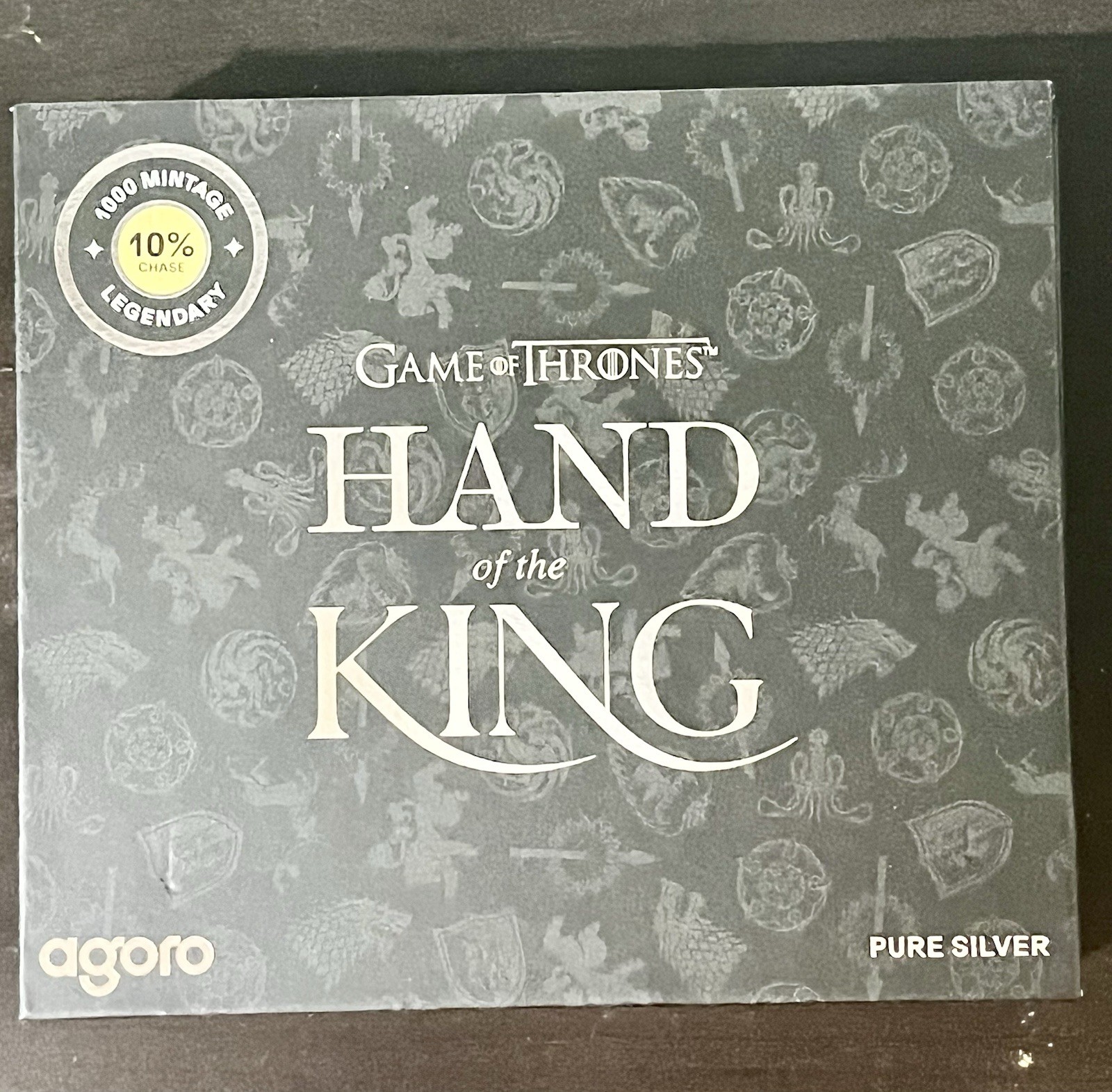Agoro 2026 Hand of the King 1/3 oz Silver. 889/900. Limited To 1,000 Open Box.
