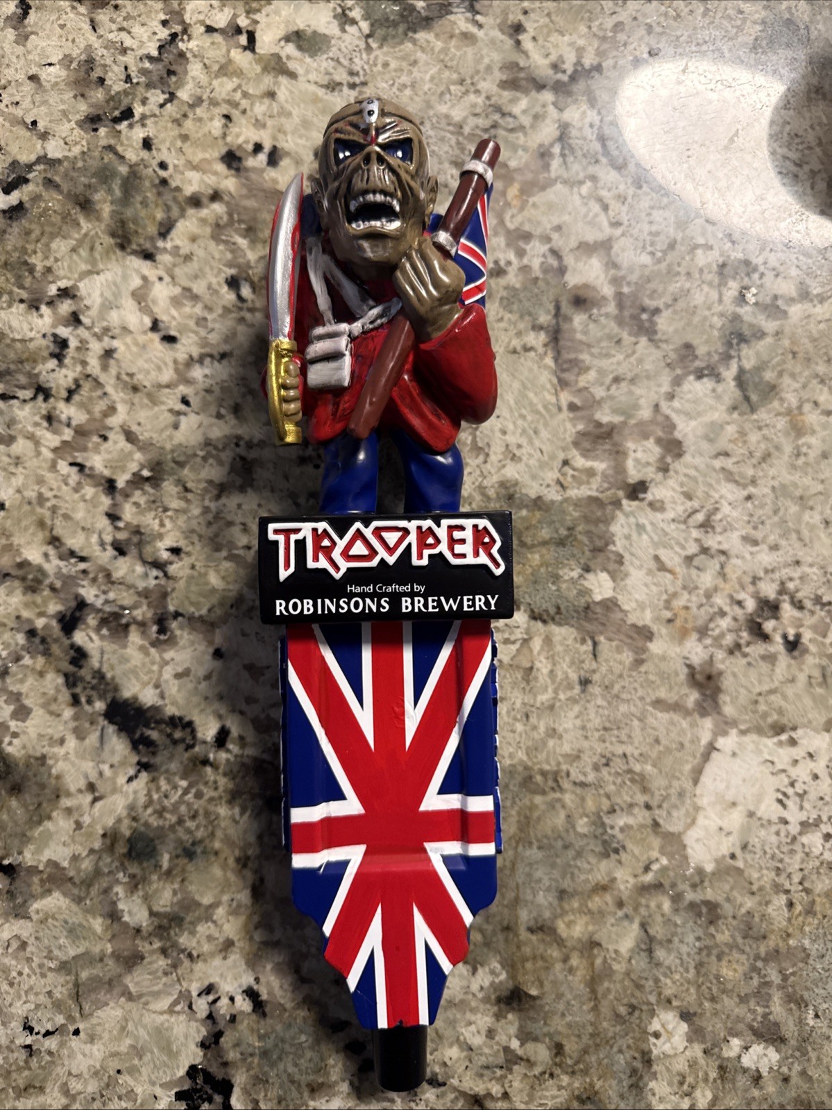 Used Robinson Brewery Beer Iron Maiden Trooper Draft Tap Handle 11.75 Inch