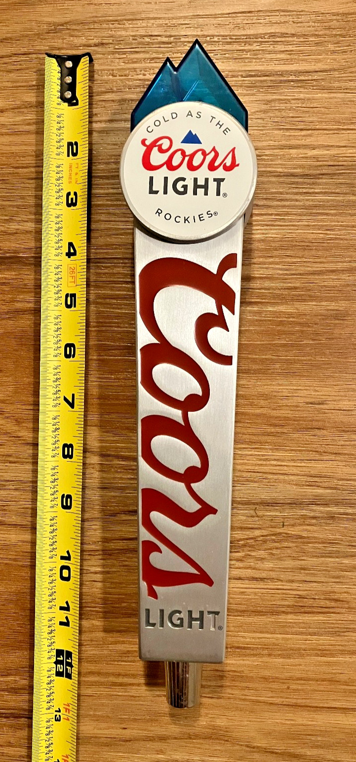 Coors Light Beer Tap Handle Knob Top Draft Kegerator Bar Blue Mountain Metal