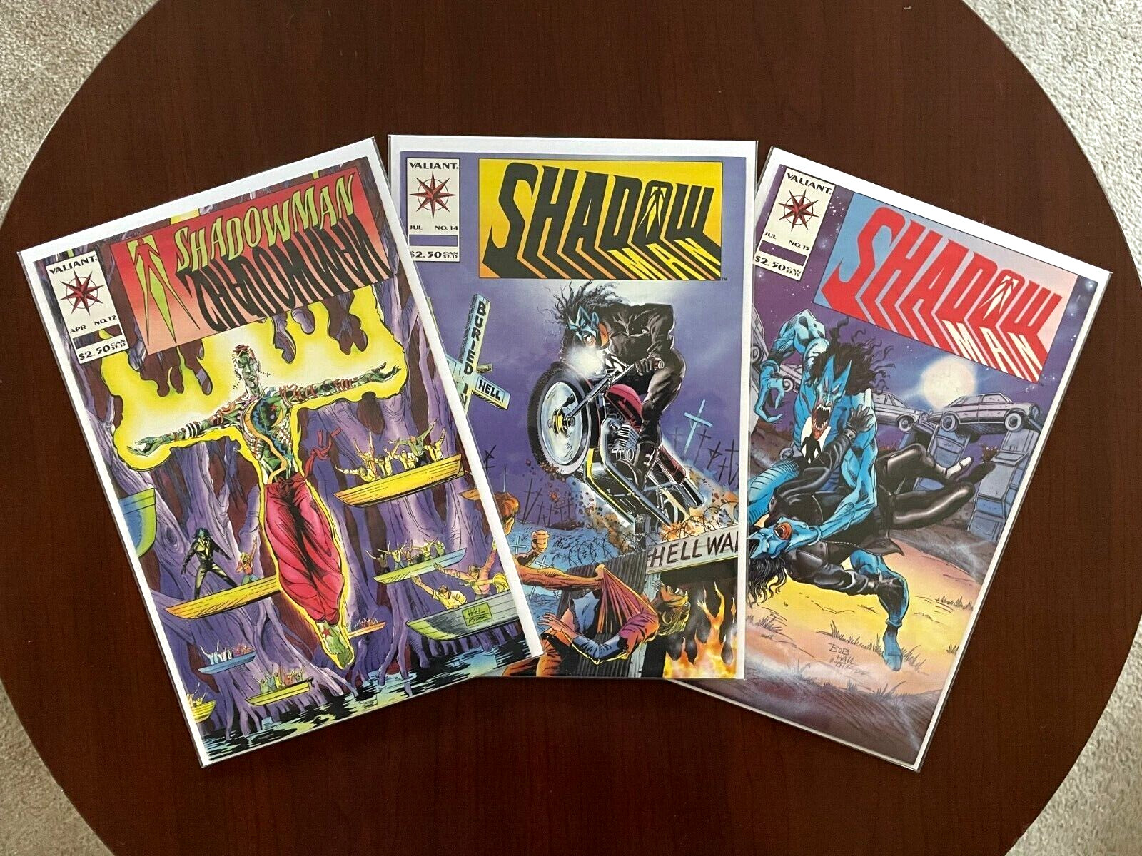Shadowman #12 #14 & #15 (Valiant Comics 1993) Turok Master Darque Bob Hall NM