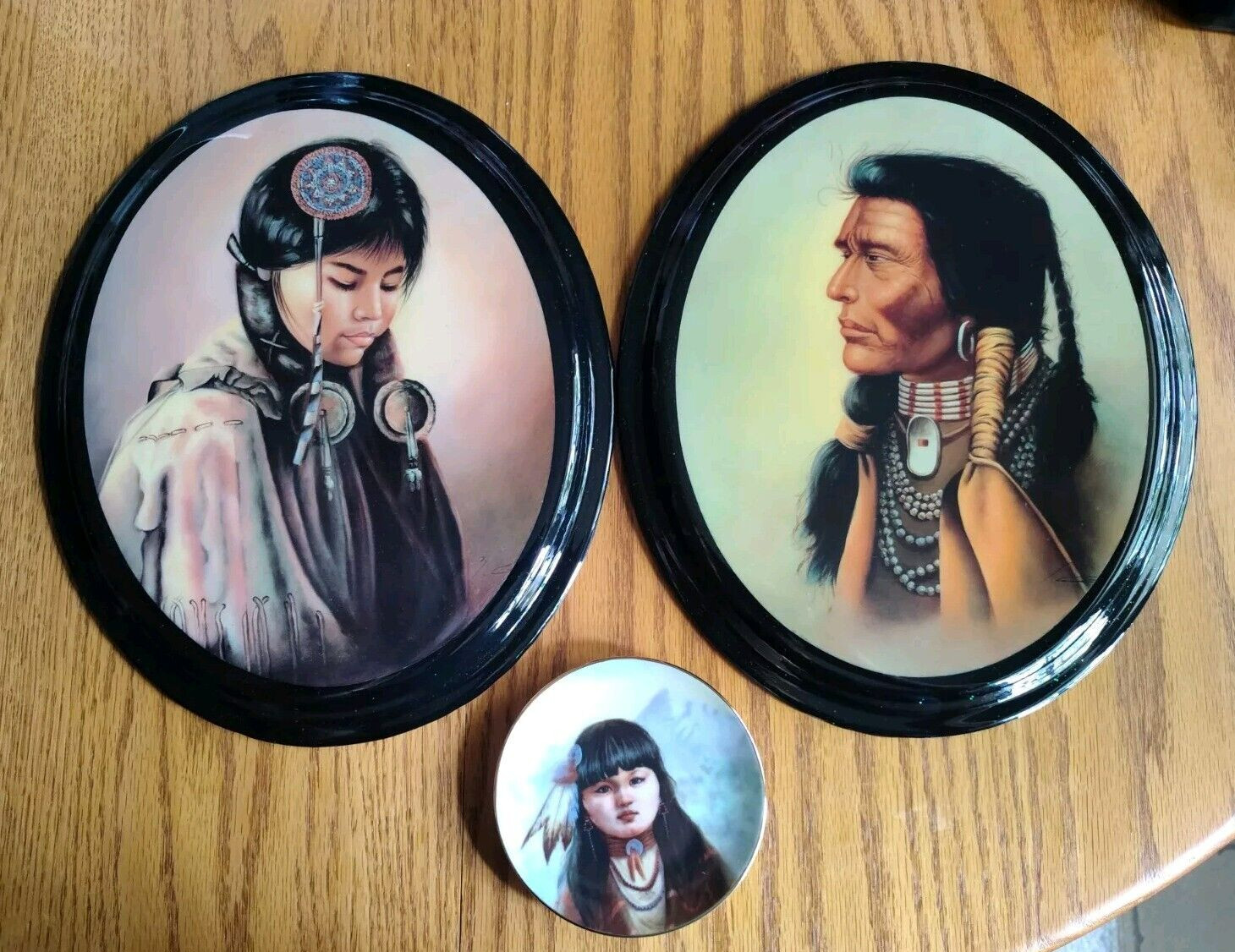 Native American Pictures Man and Woman by Z Garcis Perillo Native Am Girl Plate