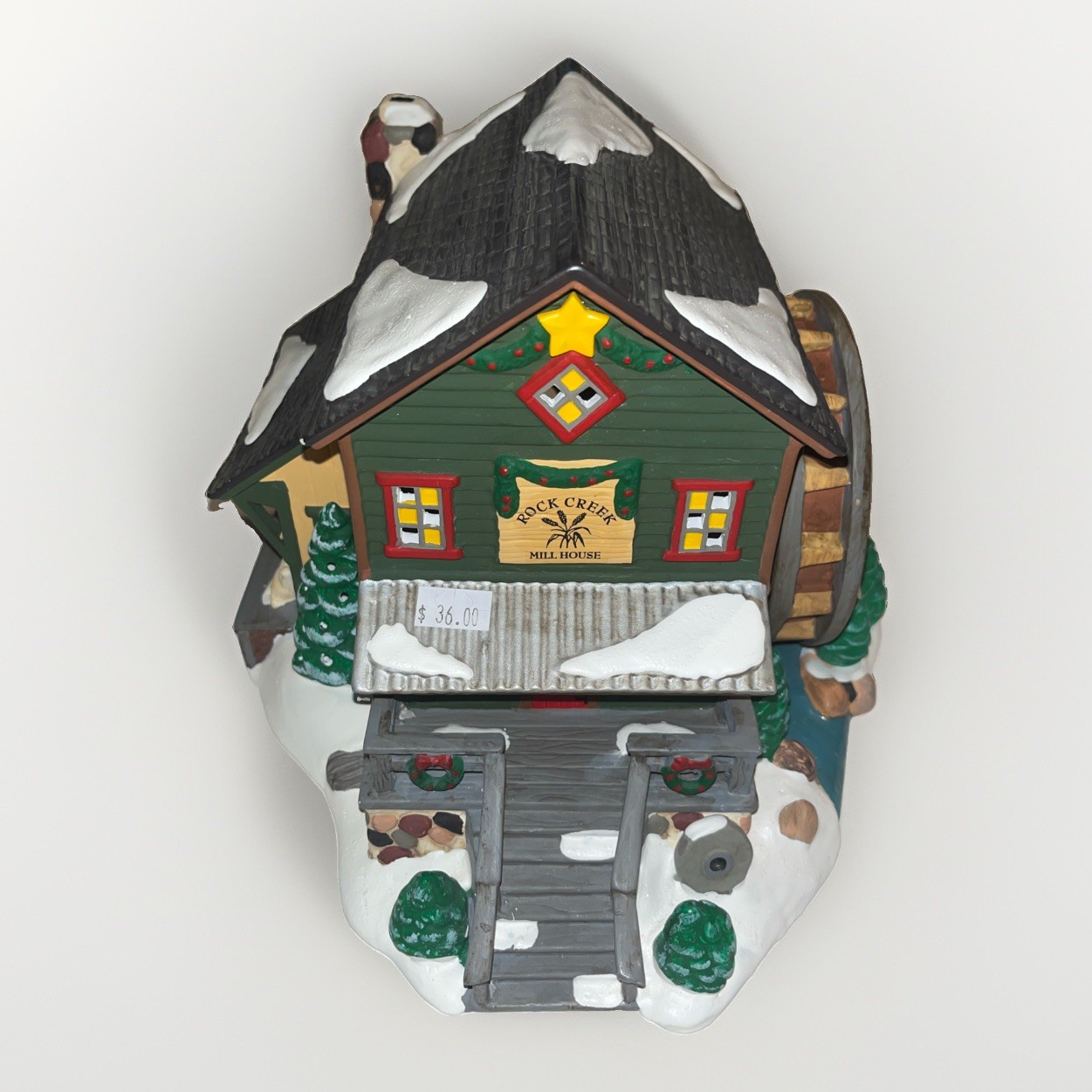 Vintage Dept 56 Snow Village “Rock Creek Mill House “ Lighted Christmas House 🎄
