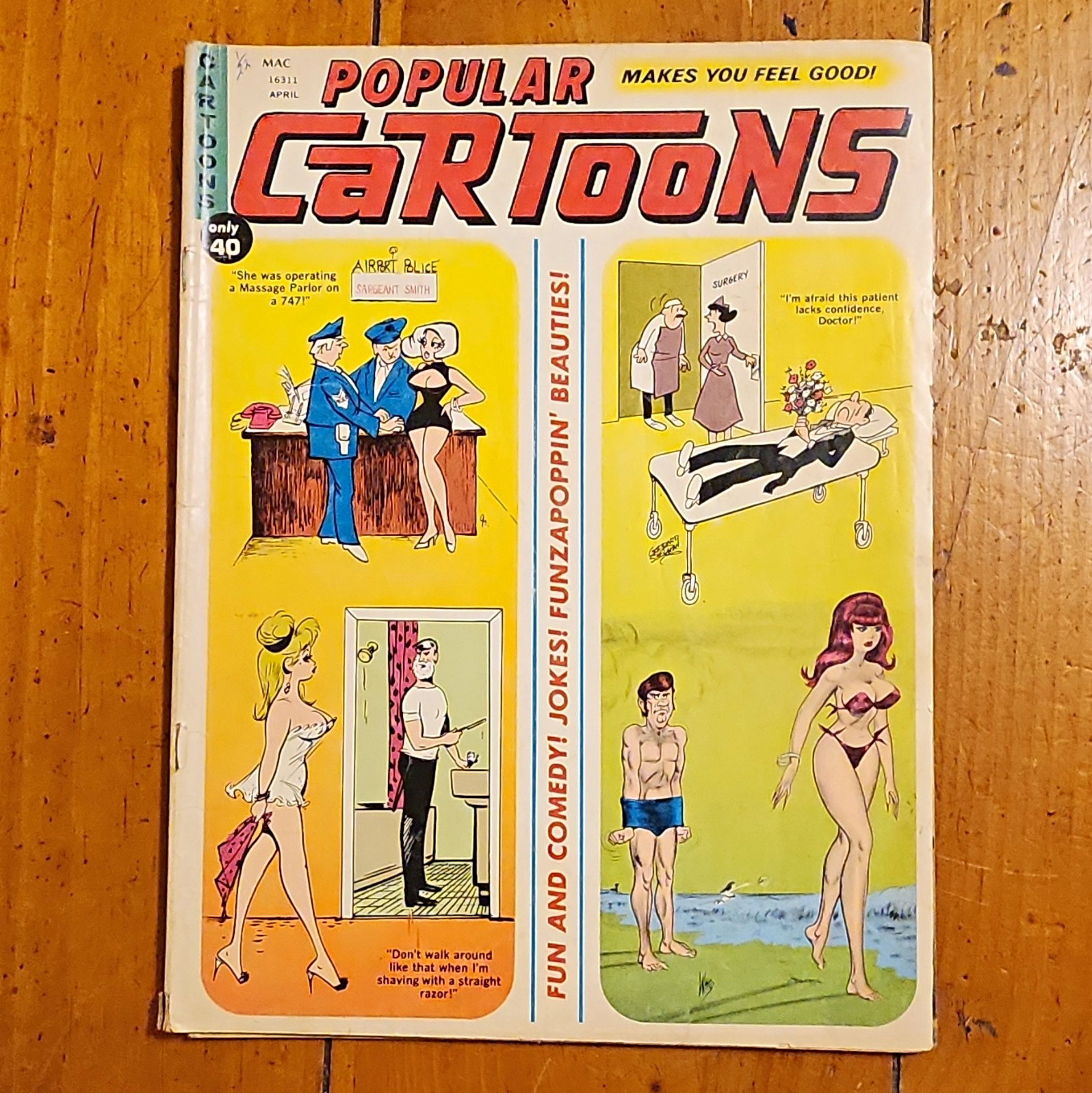 POPULAR CARTOONS Magazine April 1972 Adult Humor and Gags BILL WARD Pin-up Art