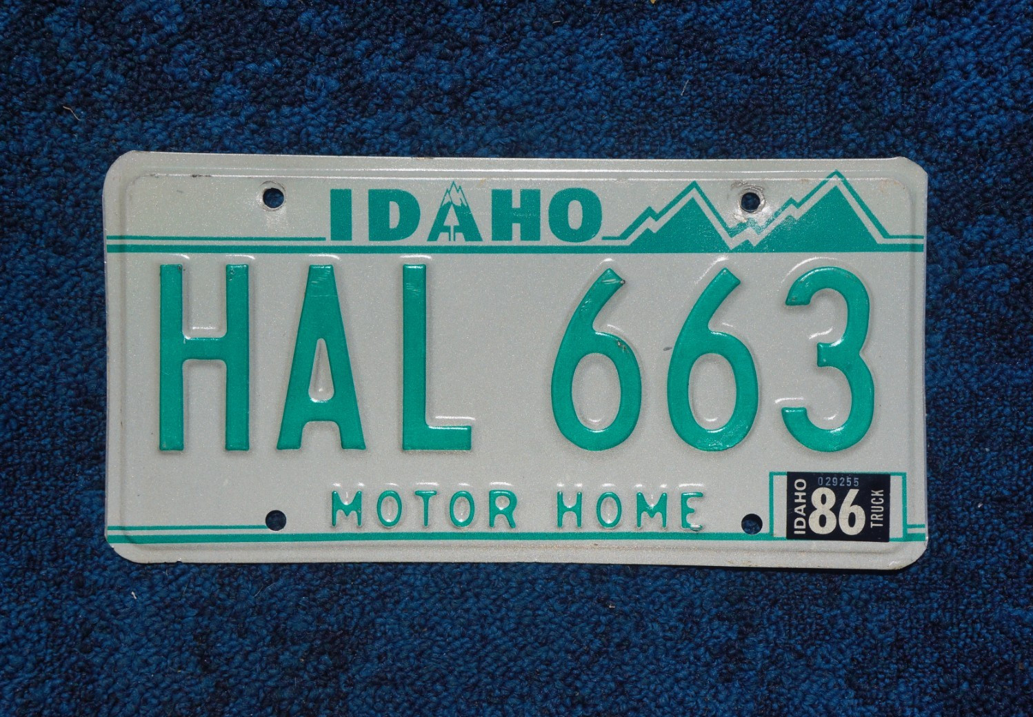 1986 Idaho License Plate # HAL 663