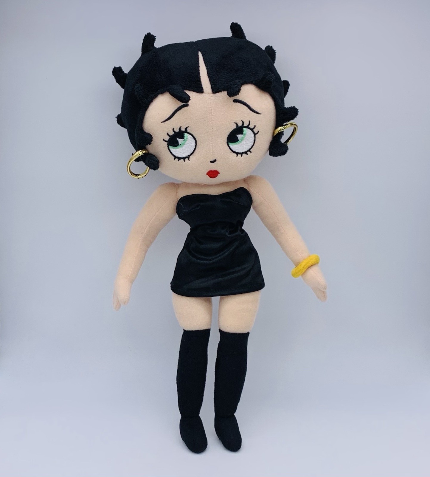2006 King Features Syndicate Betty Boop 14” Plush Black Mini Skirt High Boots