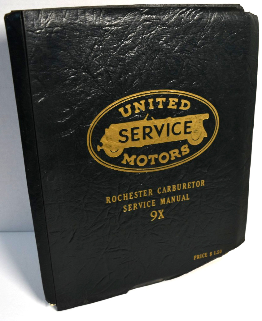 Vtg 1955 Rochester Carburetor Factory Parts Adjustment & Service Manual 9X  *VG*