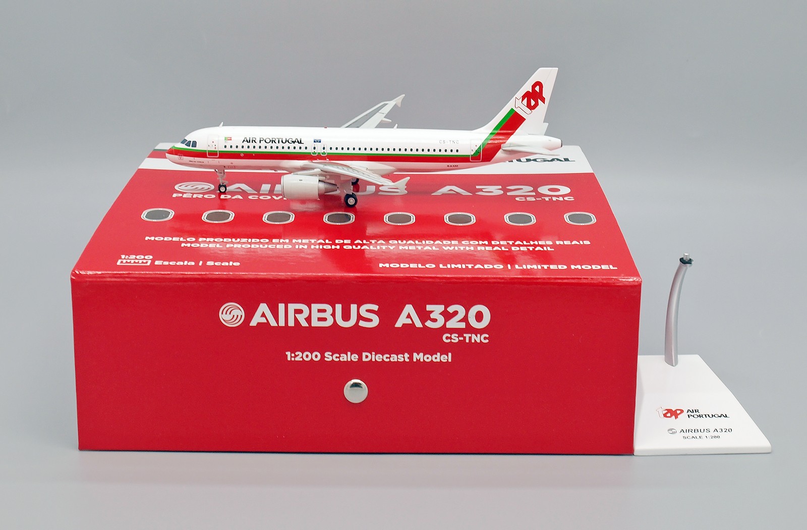 JC Wings TAP32077Y TAP Air Portugal Airbus A320-200 CS-TNC Diecast 1/200 Model