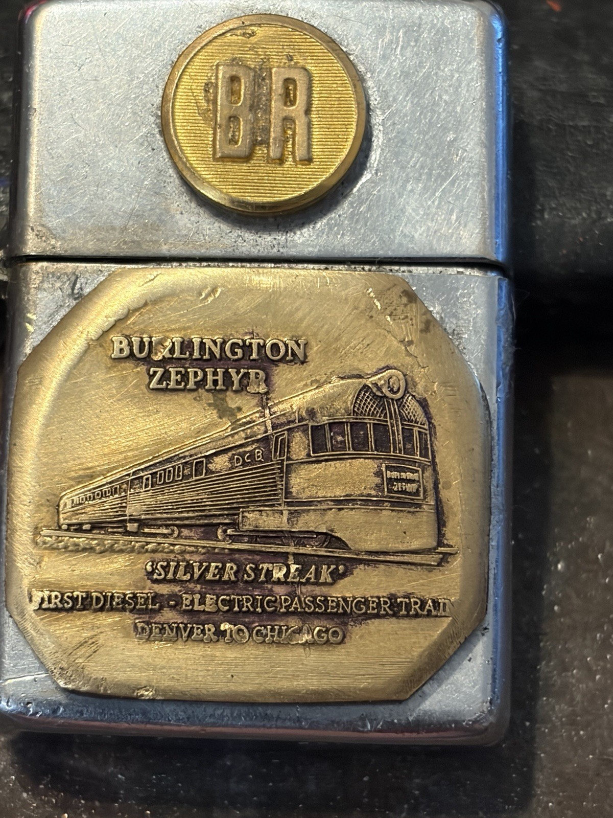 Zippo Lighter Burlington Zephyr “Silver Streak
