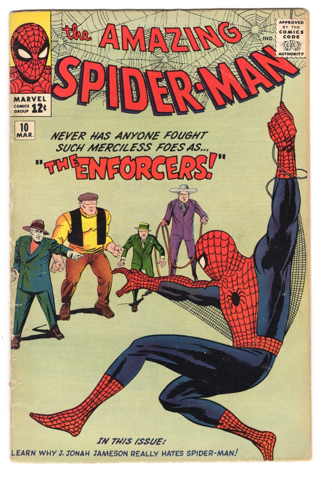 Amazing Spider-Man 10 1964 Marvel Comics VG+ 4.5 1st Enforcers *See Description*