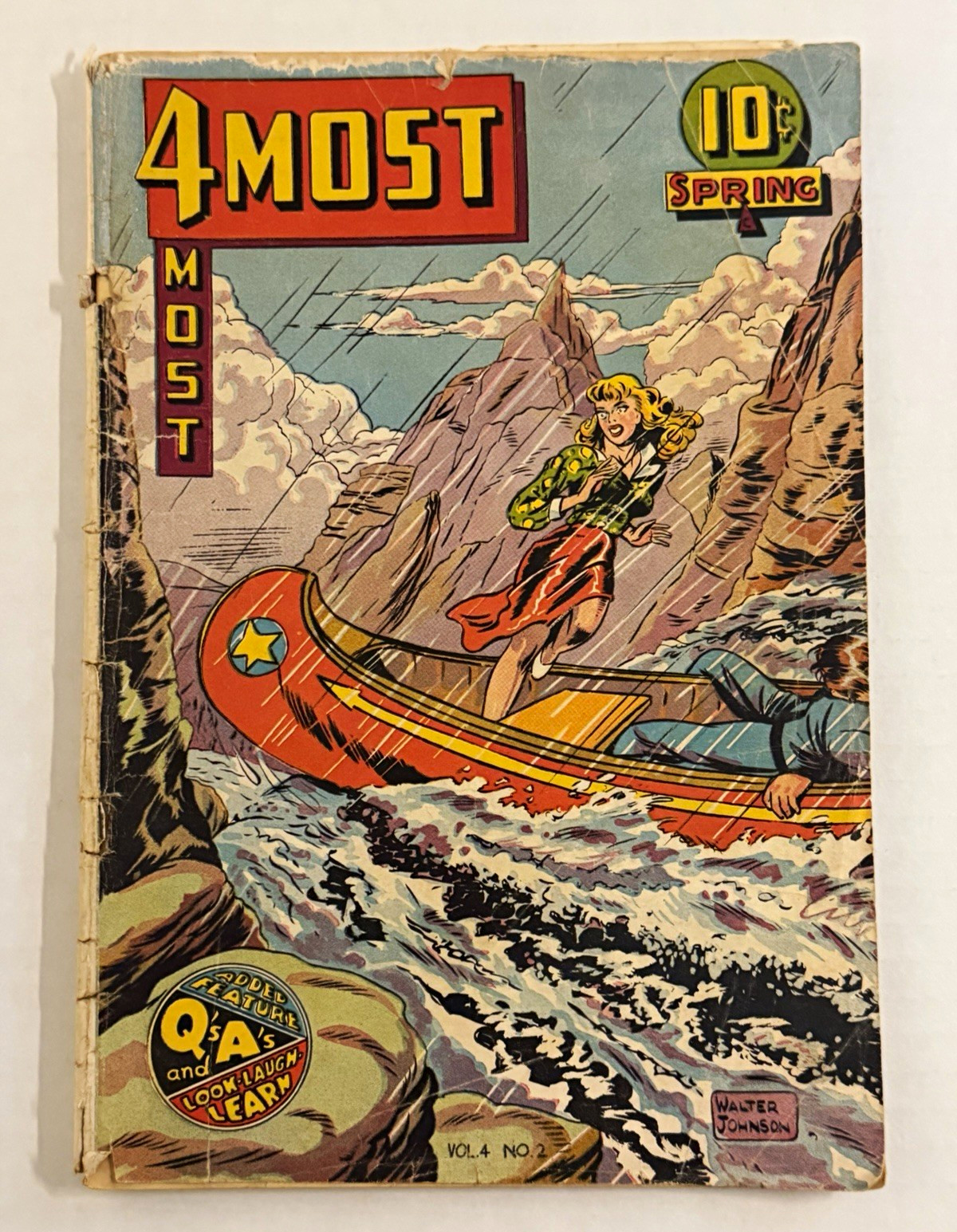4Most Vol. 4 #2 (1945) #14 Golden Age Novelty Press Walter Johnson Cover FR