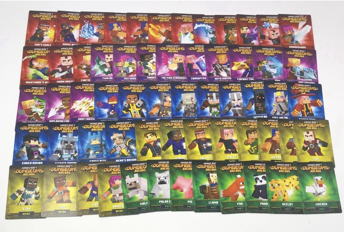 Minecraft Dungeons Arcade Cards Series 5 Complete Base Set 1-60 Mint