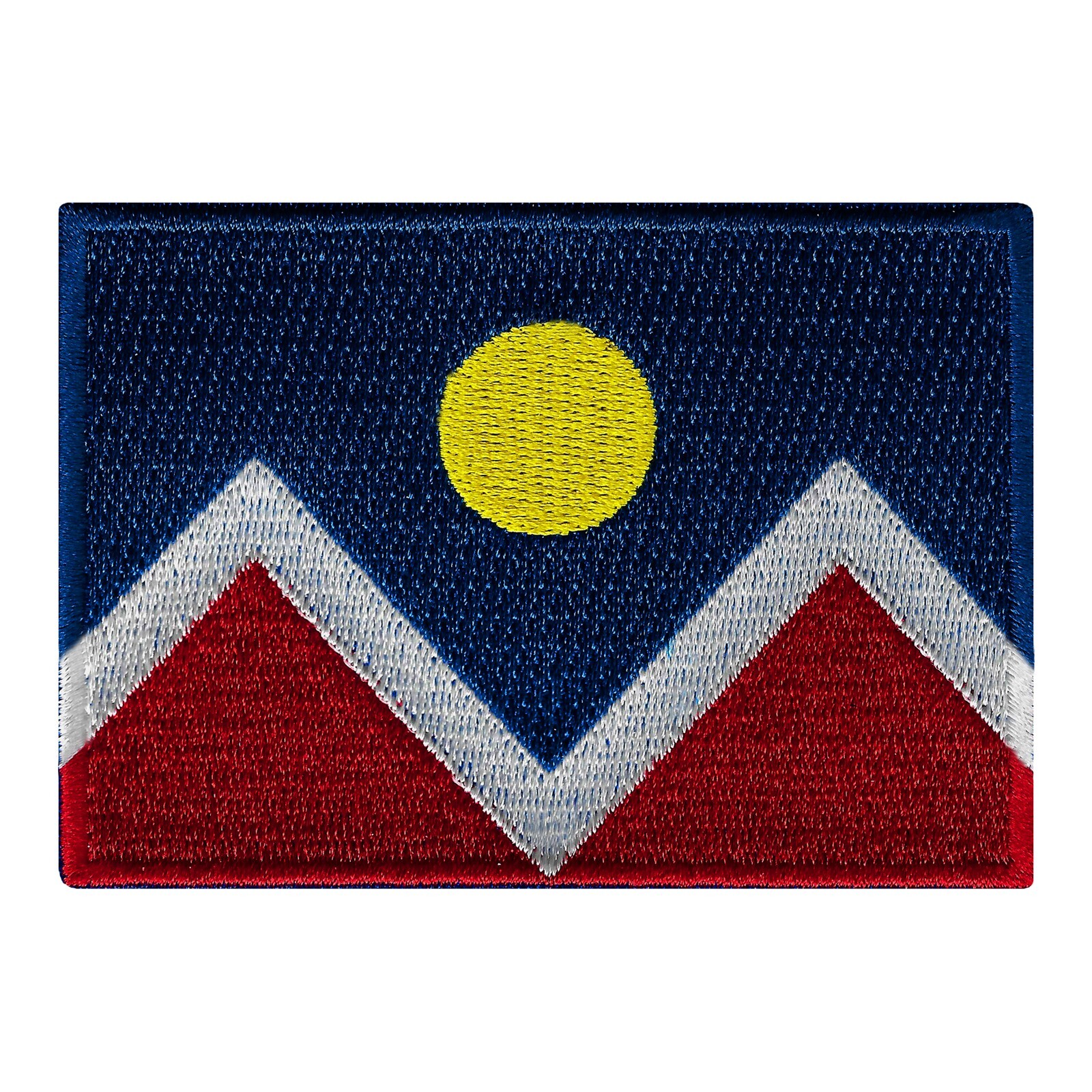 DENVER CITY FLAG PATCH EMBLEM embroidered iron-on COLORADO Mile High City DENVER CITY FLAG PATCH EMBLEM embroidered iron-on COLORADO Mile High City