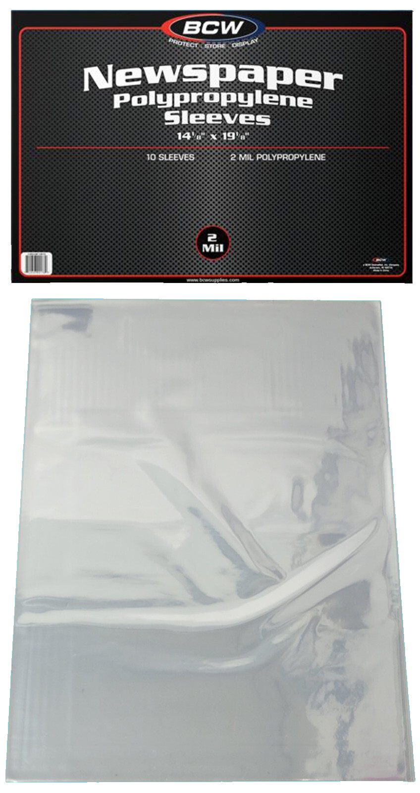 10 BCW 14X19 Newspaper Storage Sleeves Art Photo Print 2 mil Clear Protector
